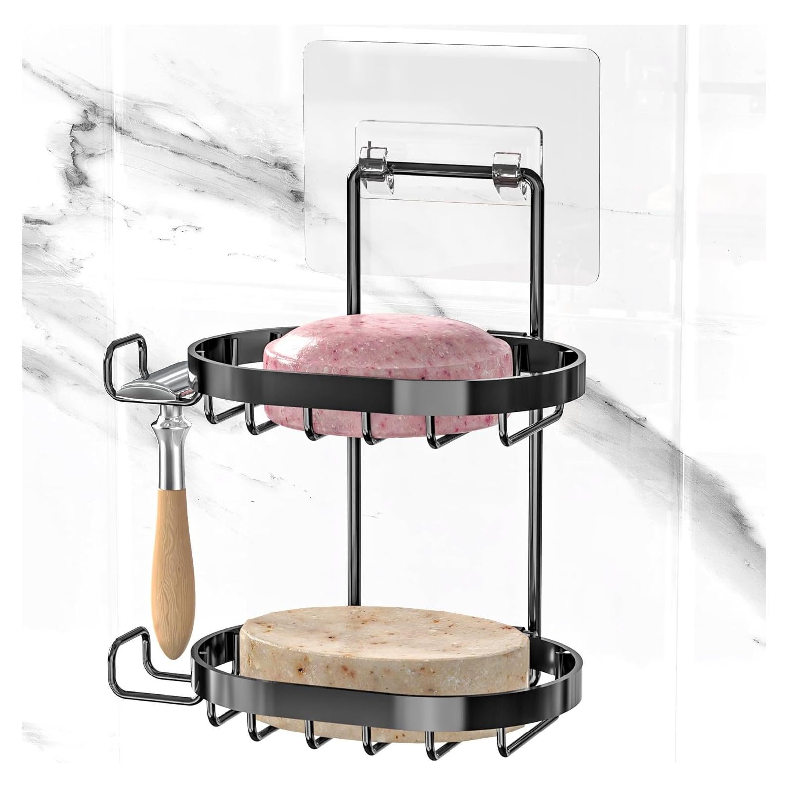 Soporte para Jabón de 2 Niveles MASADI Acero Inoxidable Negro