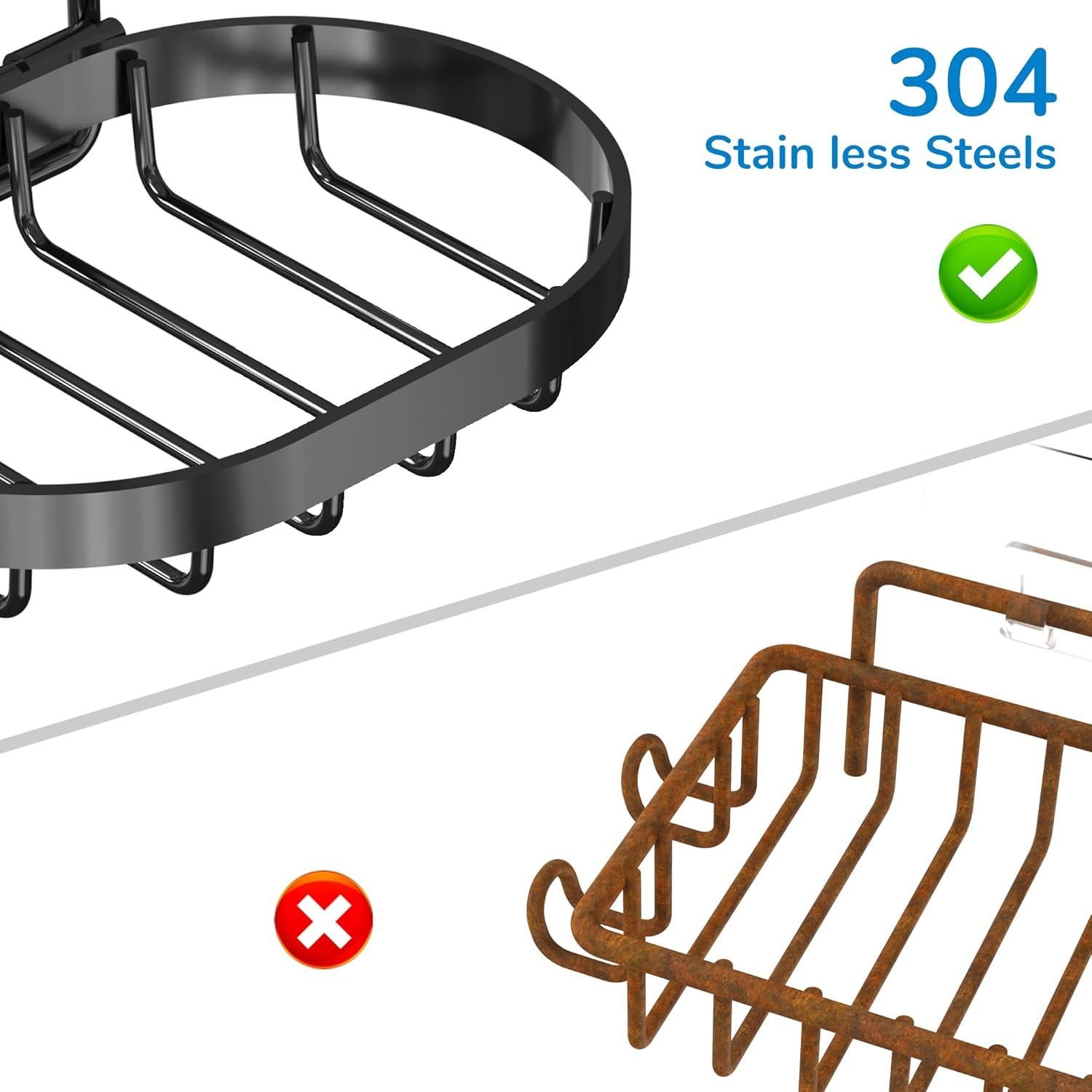 Soporte para Jabón de 2 Niveles MASADI Acero Inoxidable Negro