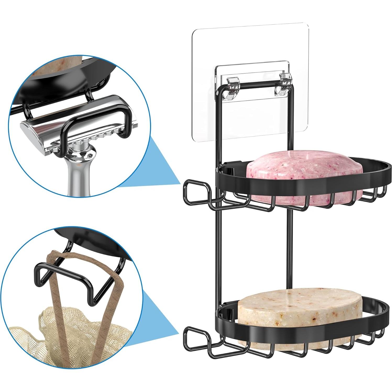 Soporte para Jabón de 2 Niveles MASADI Acero Inoxidable Negro