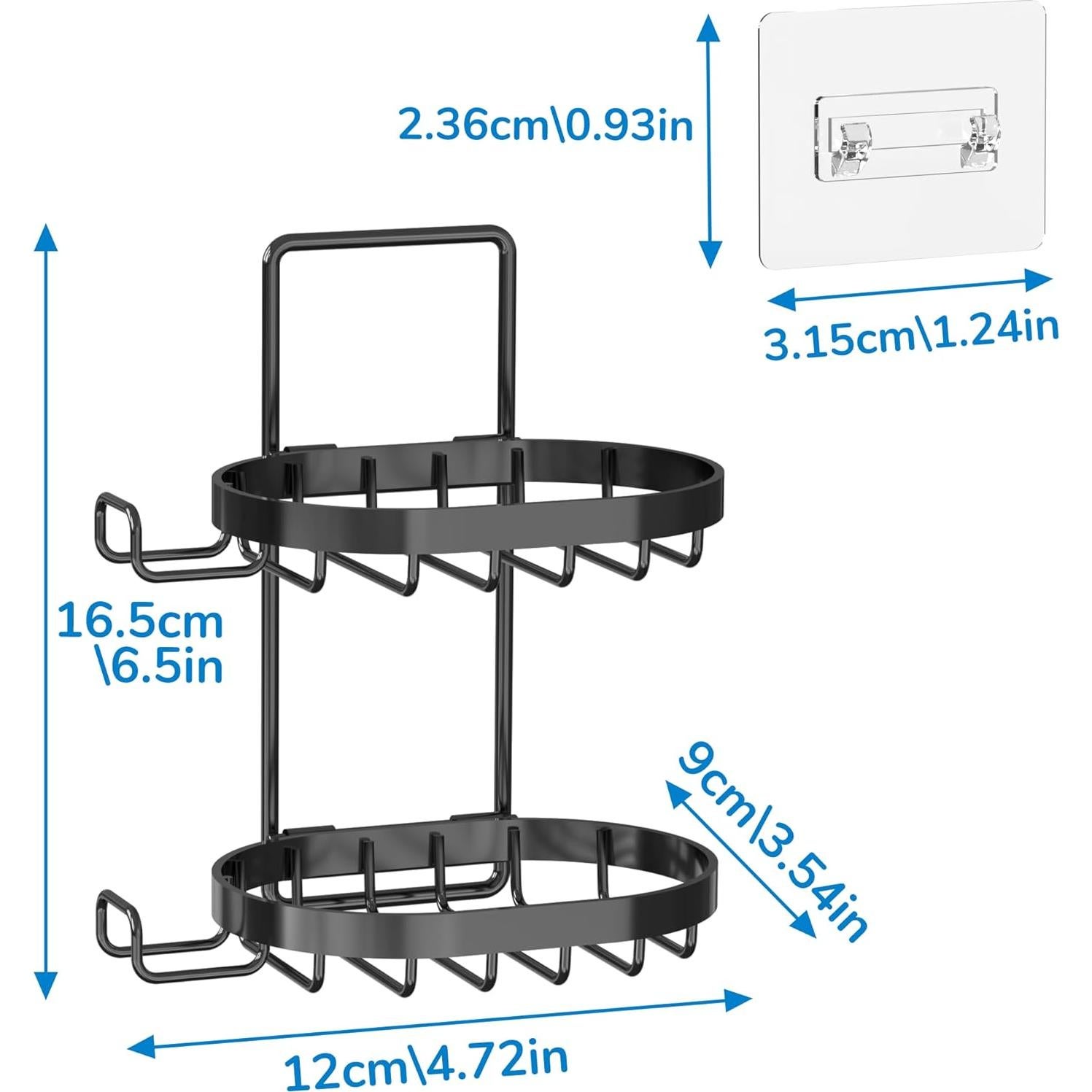 Soporte para Jabón de 2 Niveles MASADI Acero Inoxidable Negro