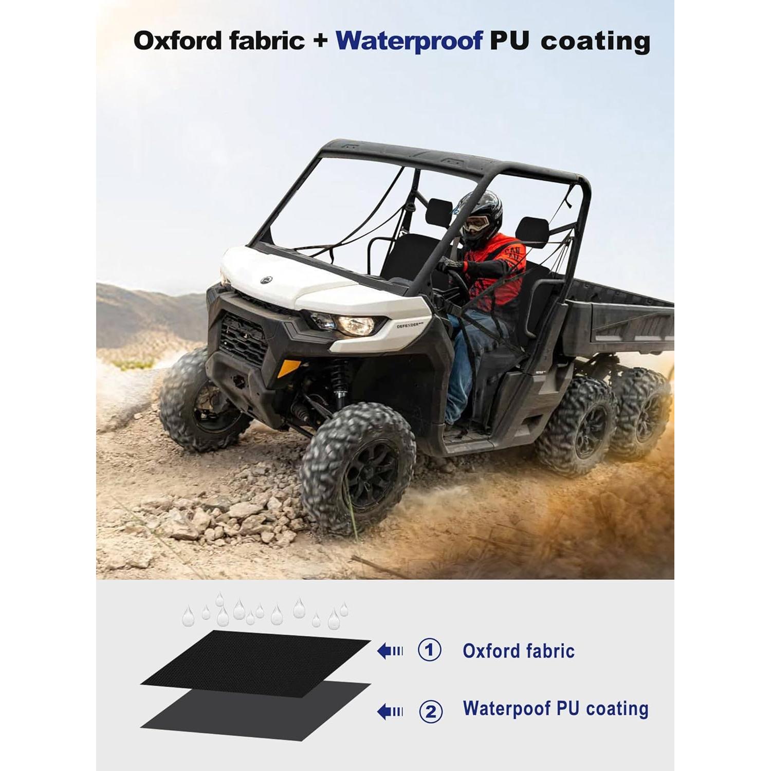 Cubierta de Asiento UTV ZIDIYORUO Negra para Can Am Defender 2016-2025