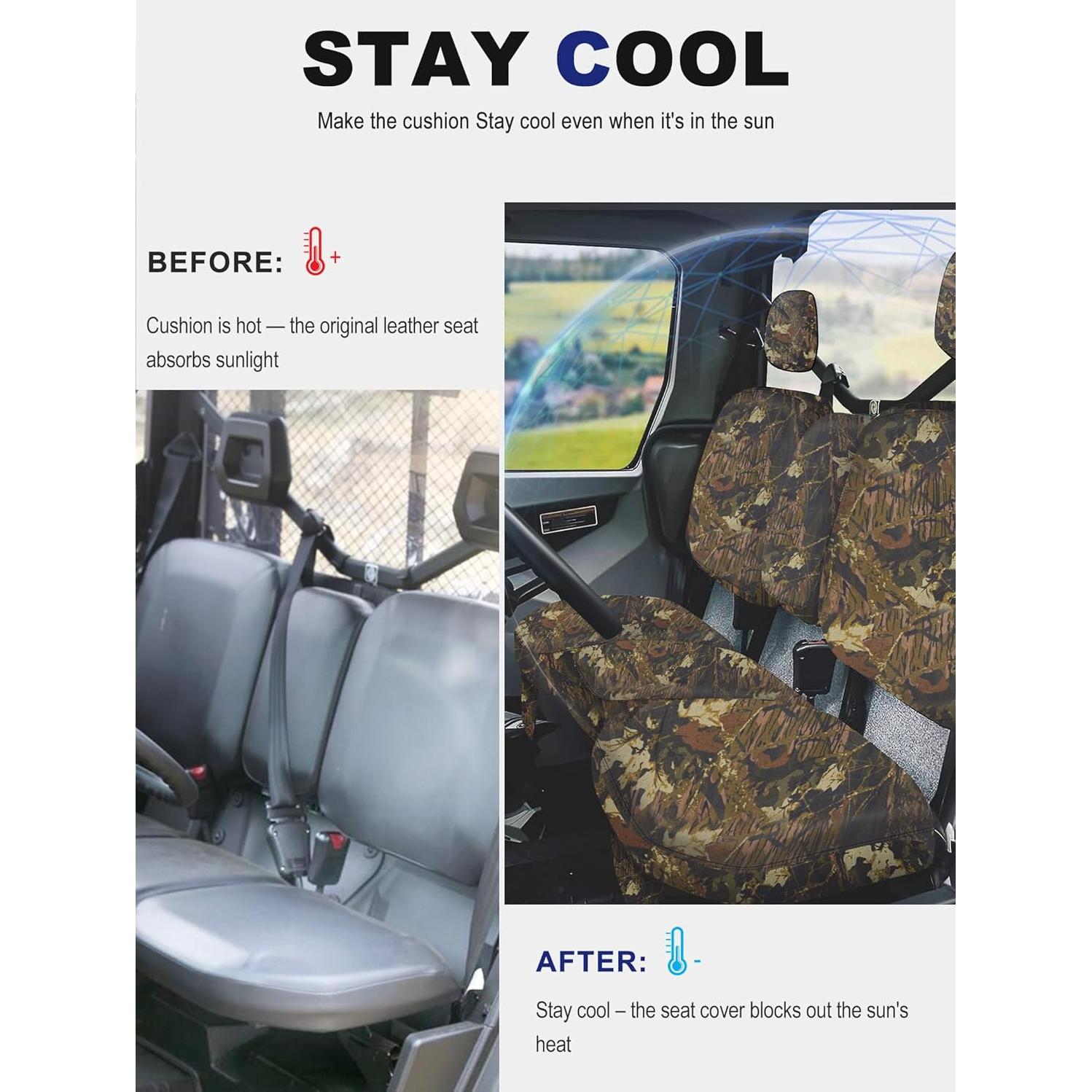 Cubierta de Asiento UTV ZIDIYORUO Negra para Can Am Defender 2016-2025