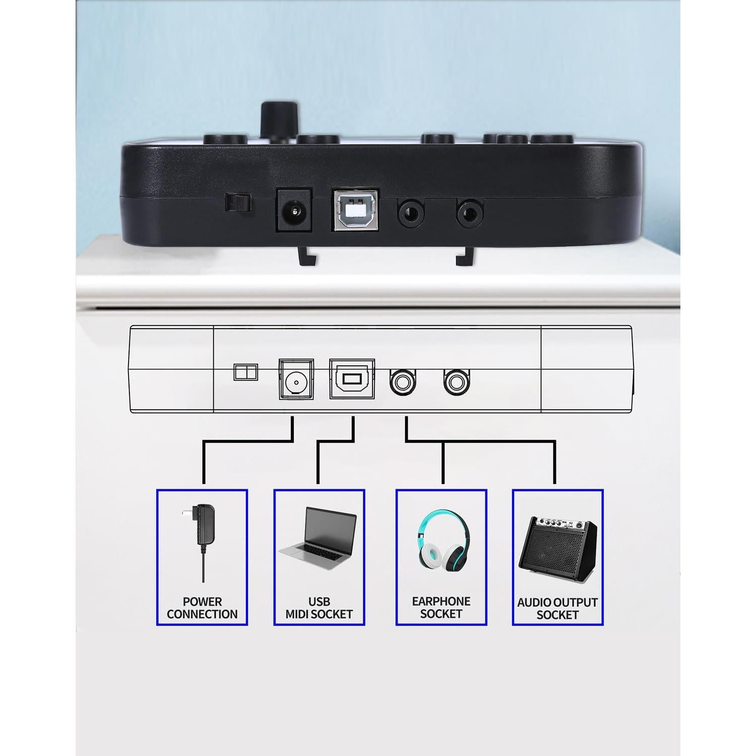 Batería Electrónica AODSK UAED-400 para Niños y Principiantes