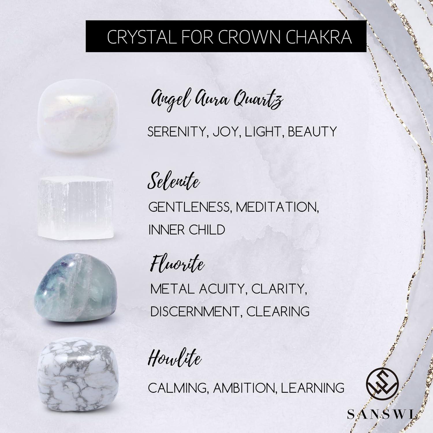 Collar de Cristales de Chakra SANSWL - Joyería Espiritual 7 Chakras