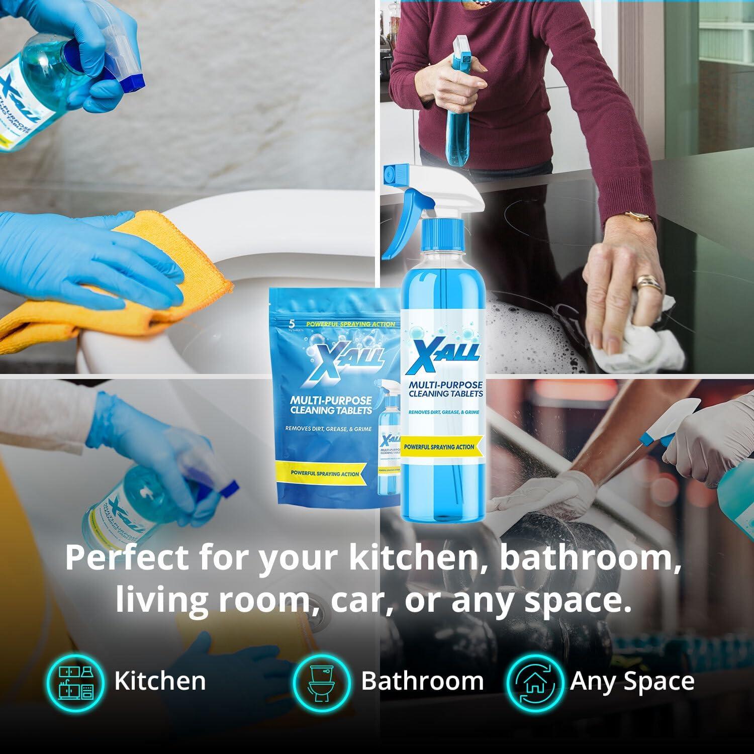 Limpiador Multiusos X-ALL - Kit con Botella y 5 Tabletas
