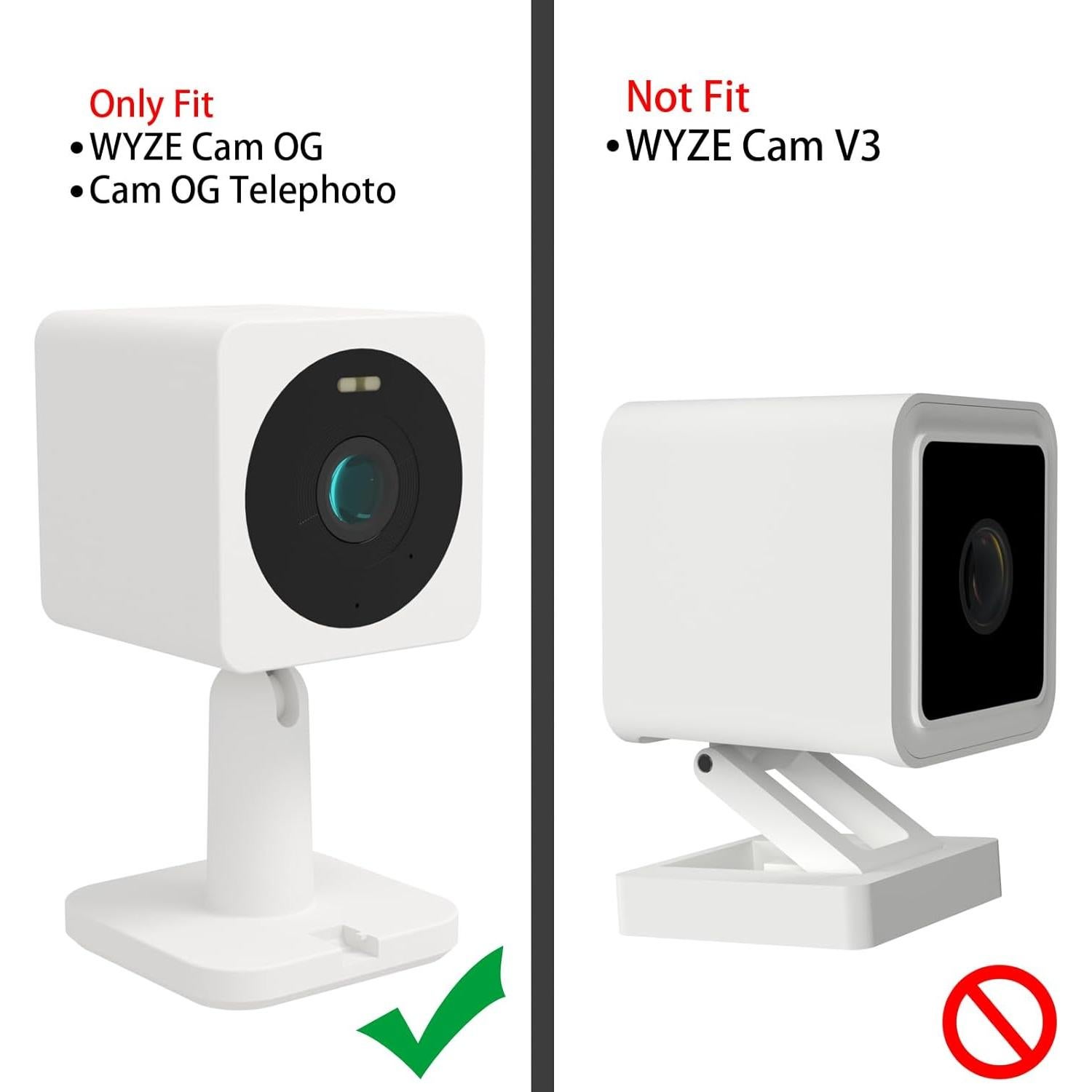 Soporte de Ventana Angulado Teccle para Wyze Cam OG - 20 Grados