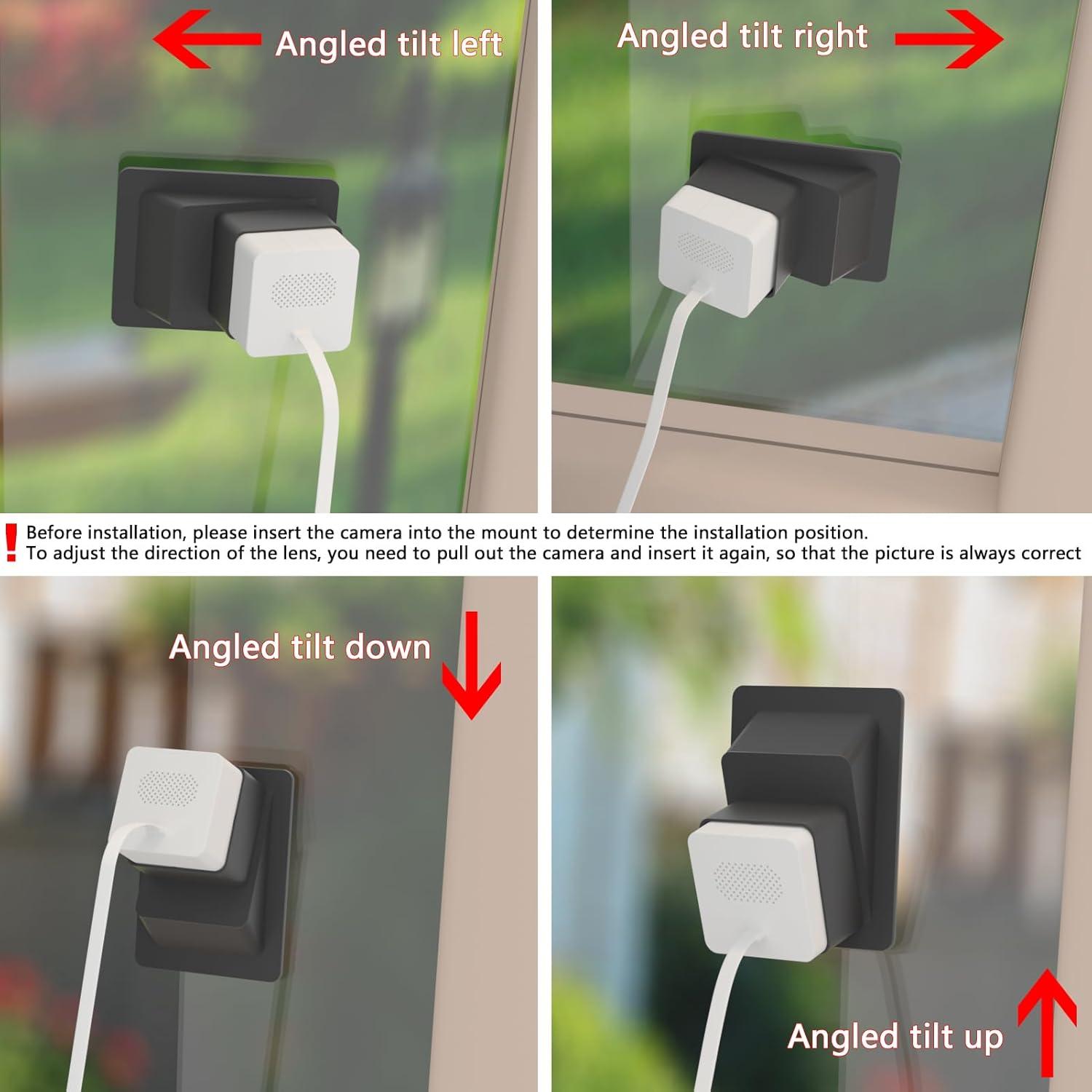 Soporte de Ventana Angulado Teccle para Wyze Cam OG - 20 Grados