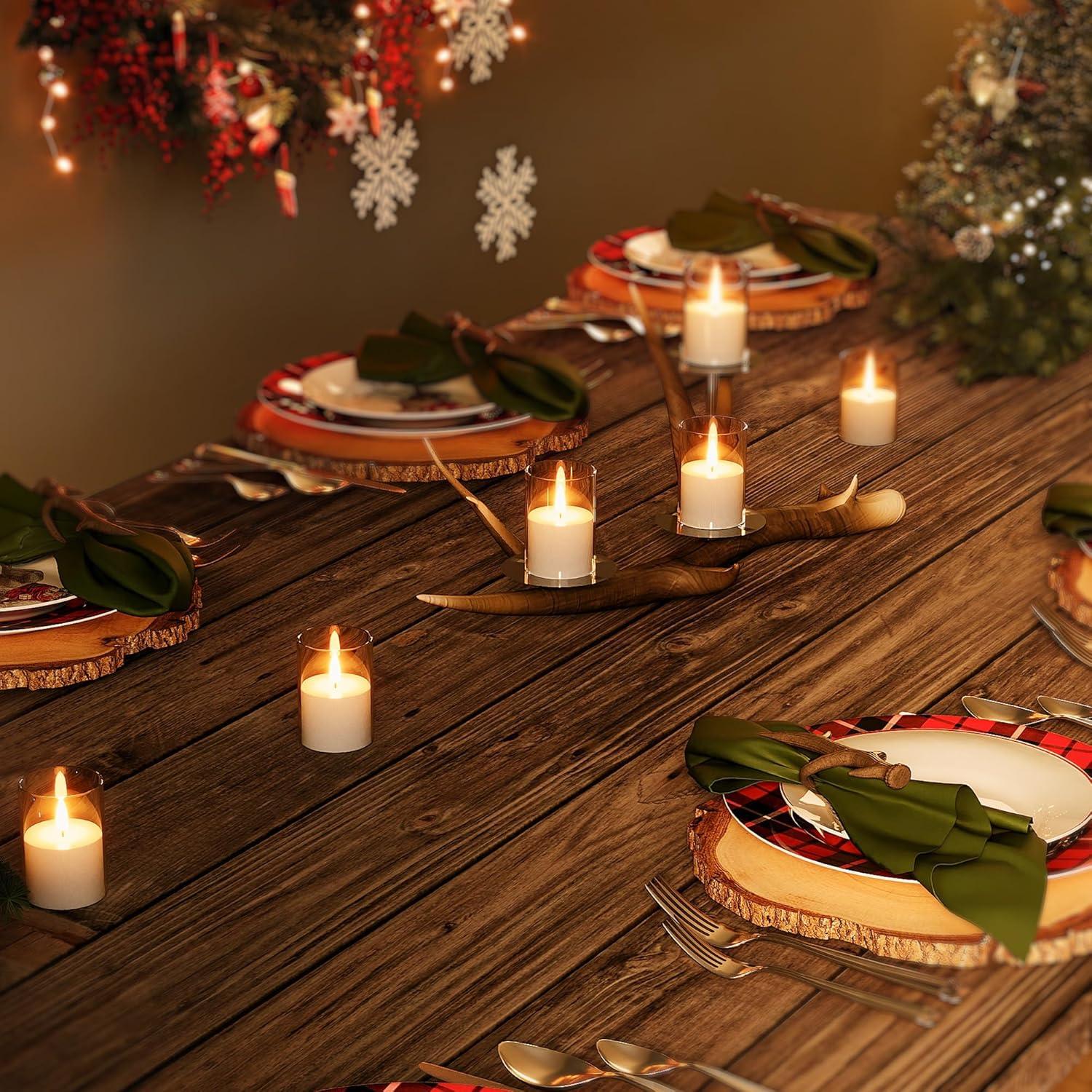 6 Pack Velas LED Sin Llama VIODAIM con Control Remoto y Temporizador