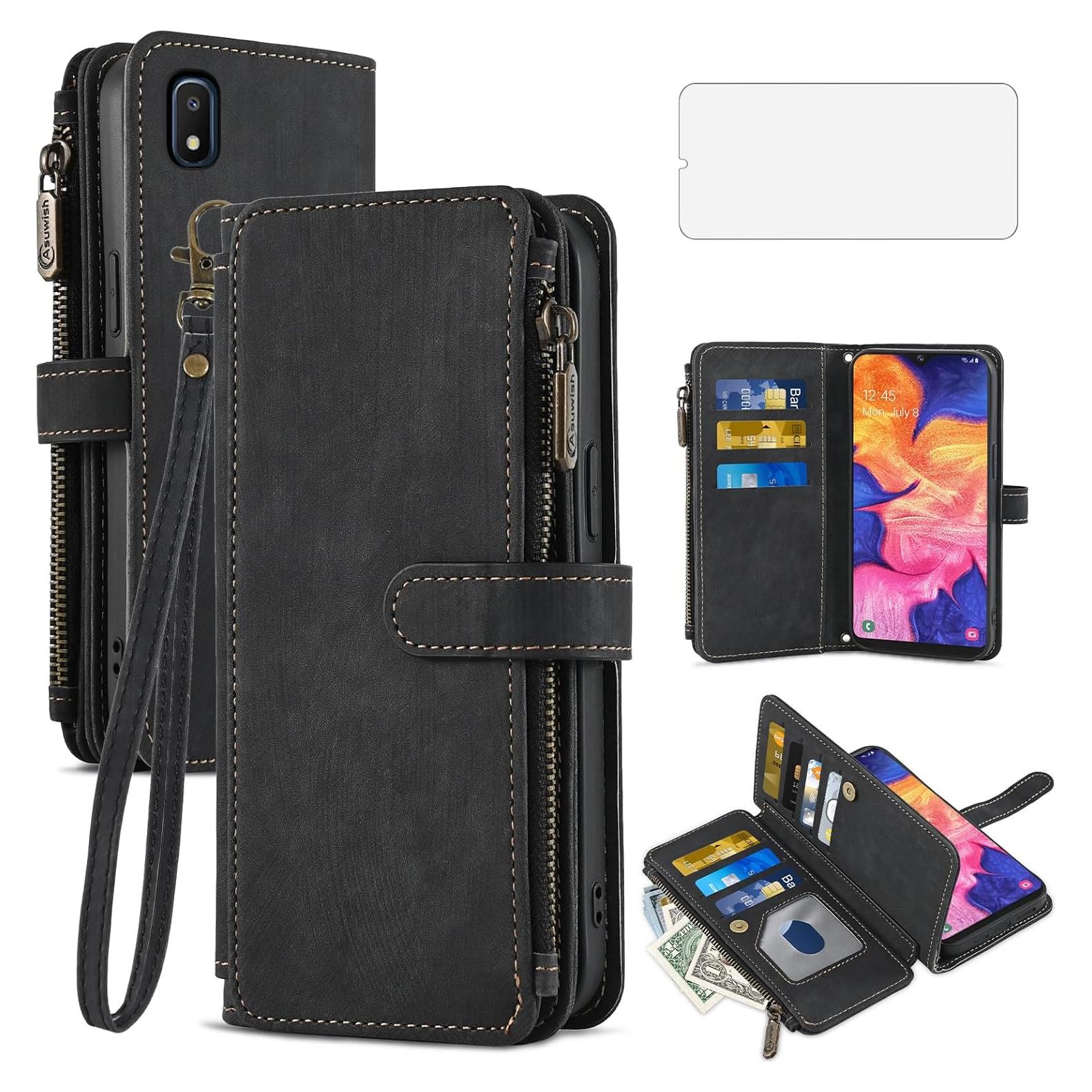 Funda Asuwish para Samsung Galaxy A10e con tapa y soporte