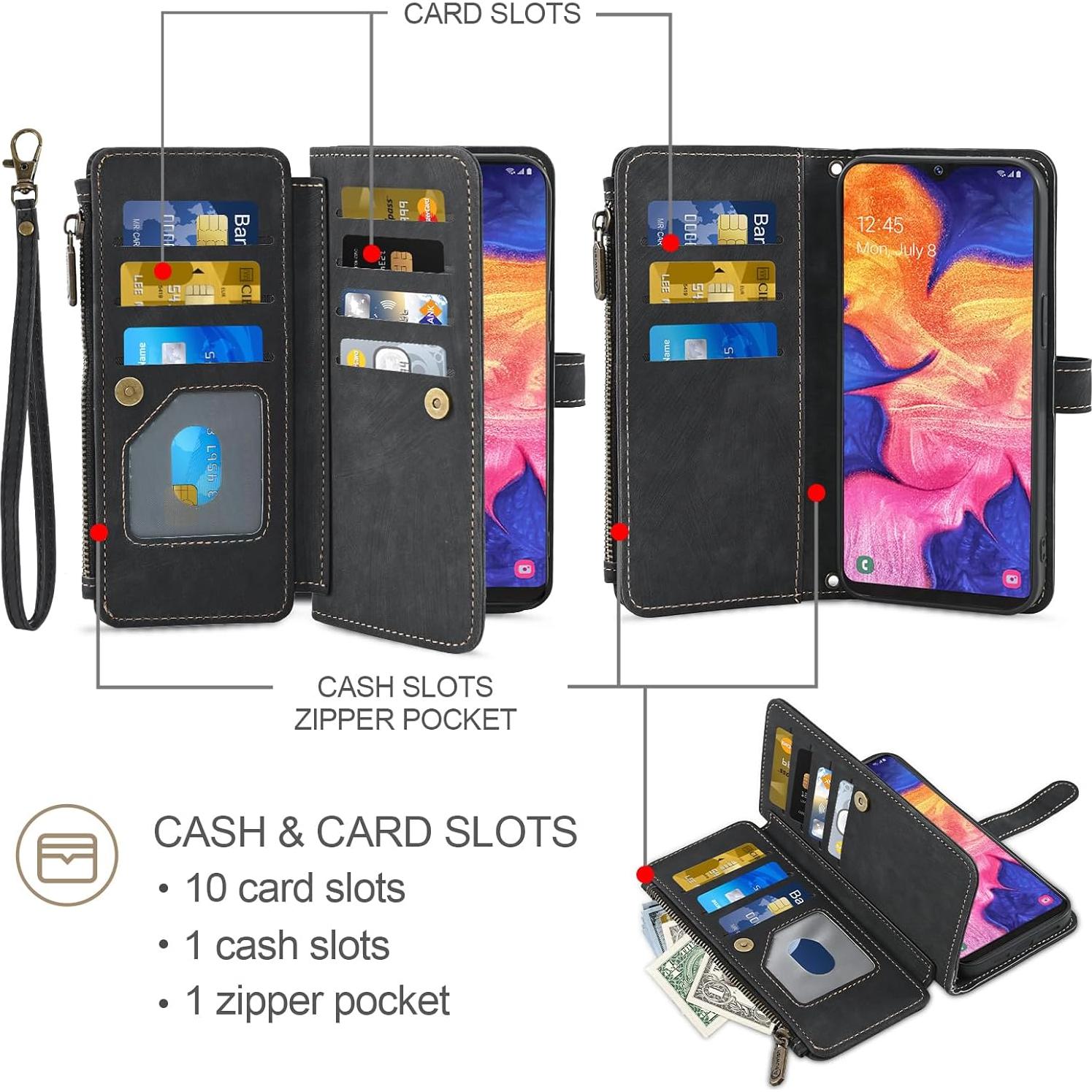 Funda Asuwish para Samsung Galaxy A10e con tapa y soporte