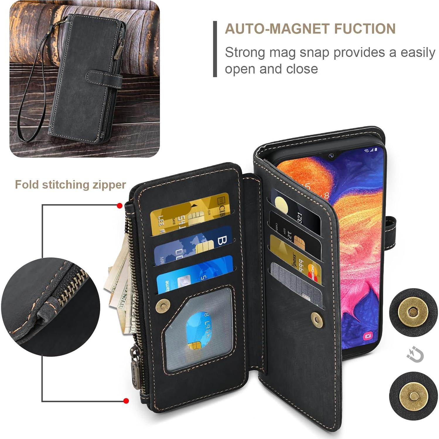 Funda Asuwish para Samsung Galaxy A10e con tapa y soporte