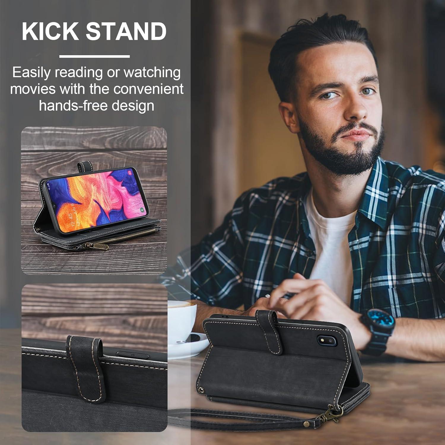 Funda Asuwish para Samsung Galaxy A10e con tapa y soporte