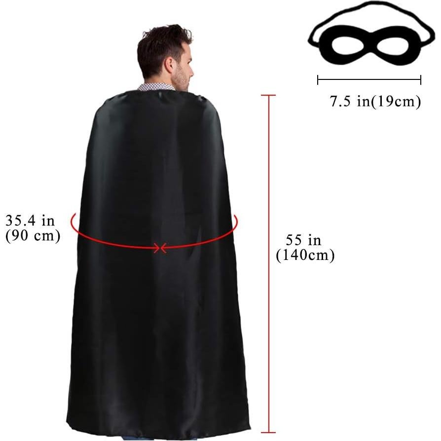 Disfraz de Superhéroe D.Q.Z para Adultos con Capa y Máscara