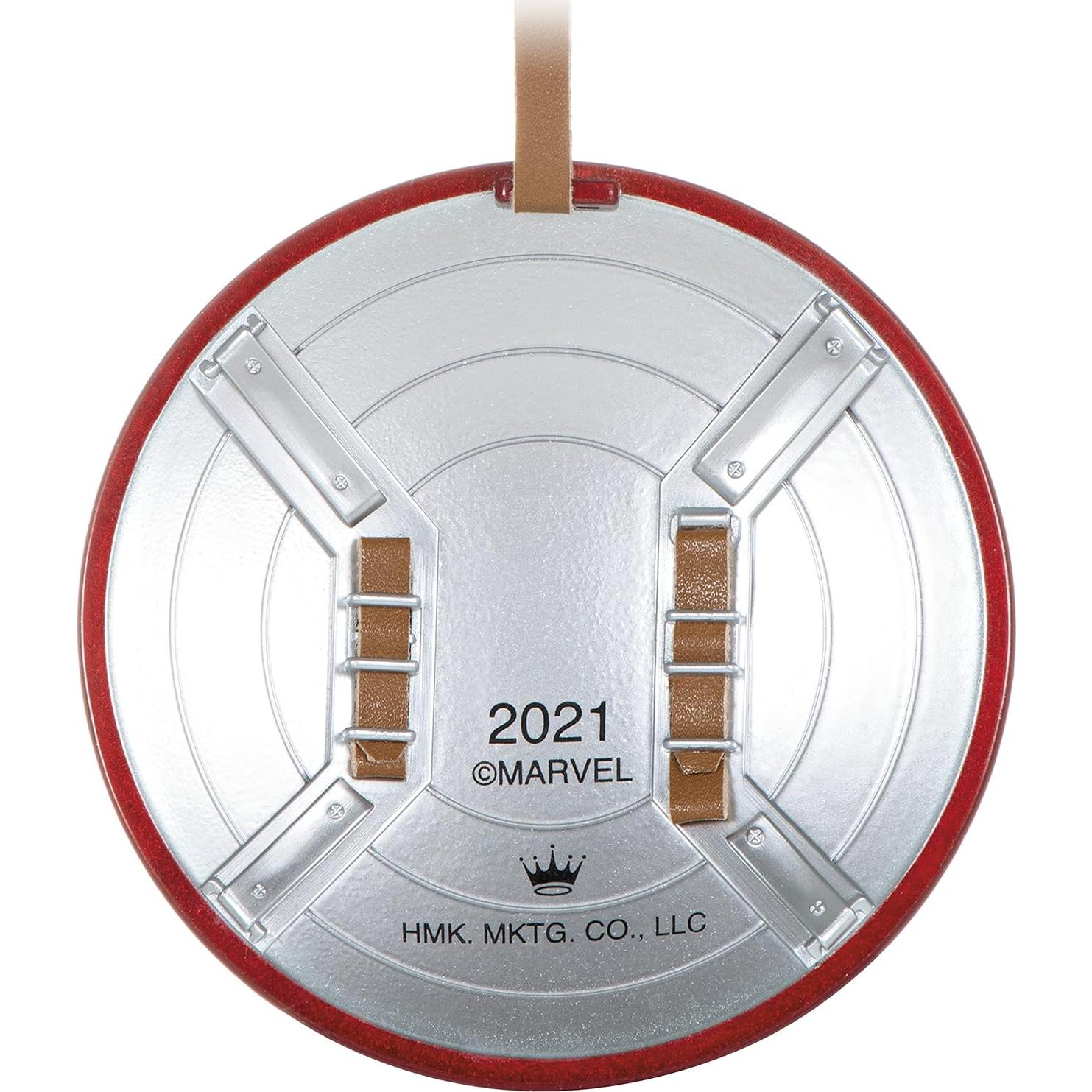 Adorno Navideño Hallmark 2021 Escudo Capitán América Metal