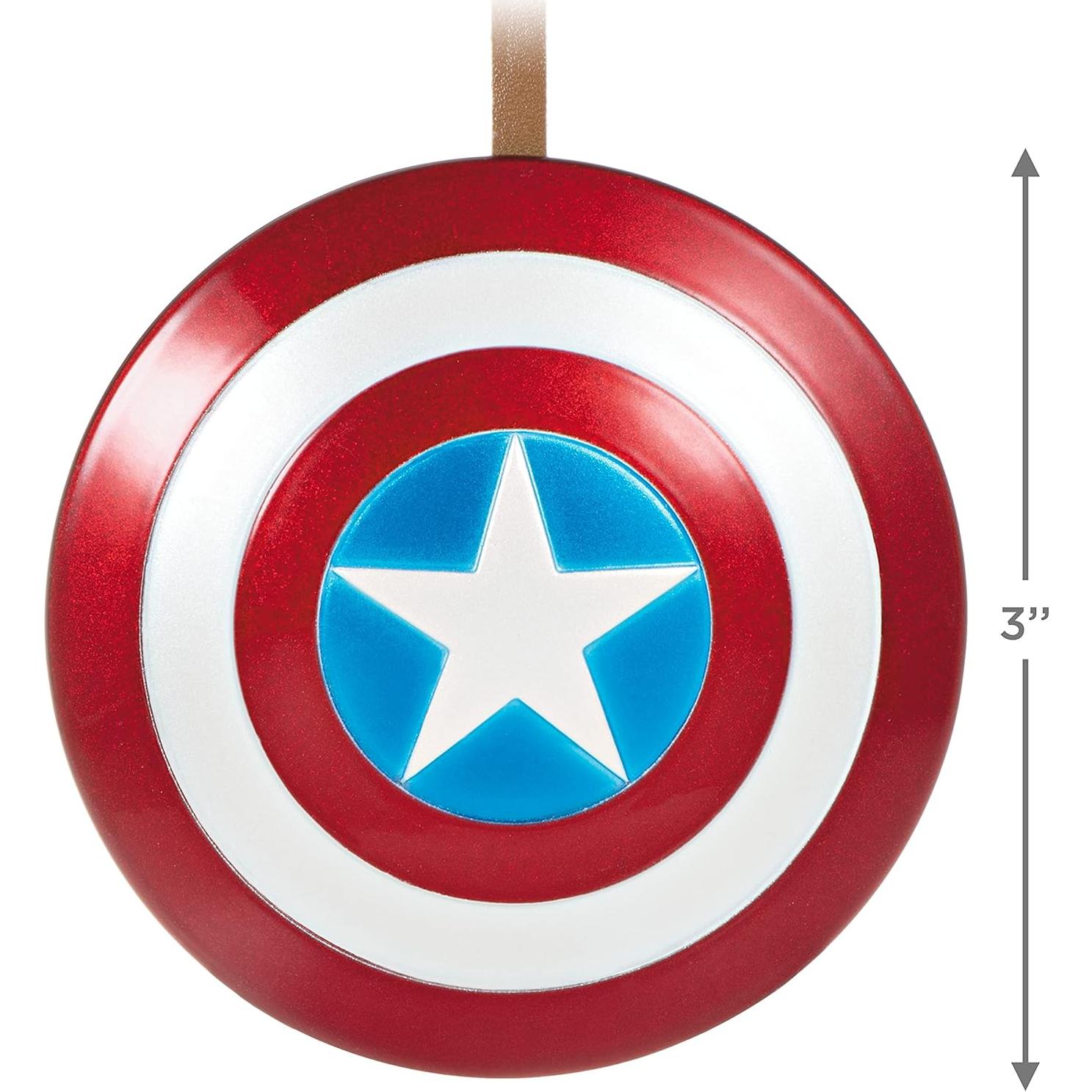 Adorno Navideño Hallmark 2021 Escudo Capitán América Metal