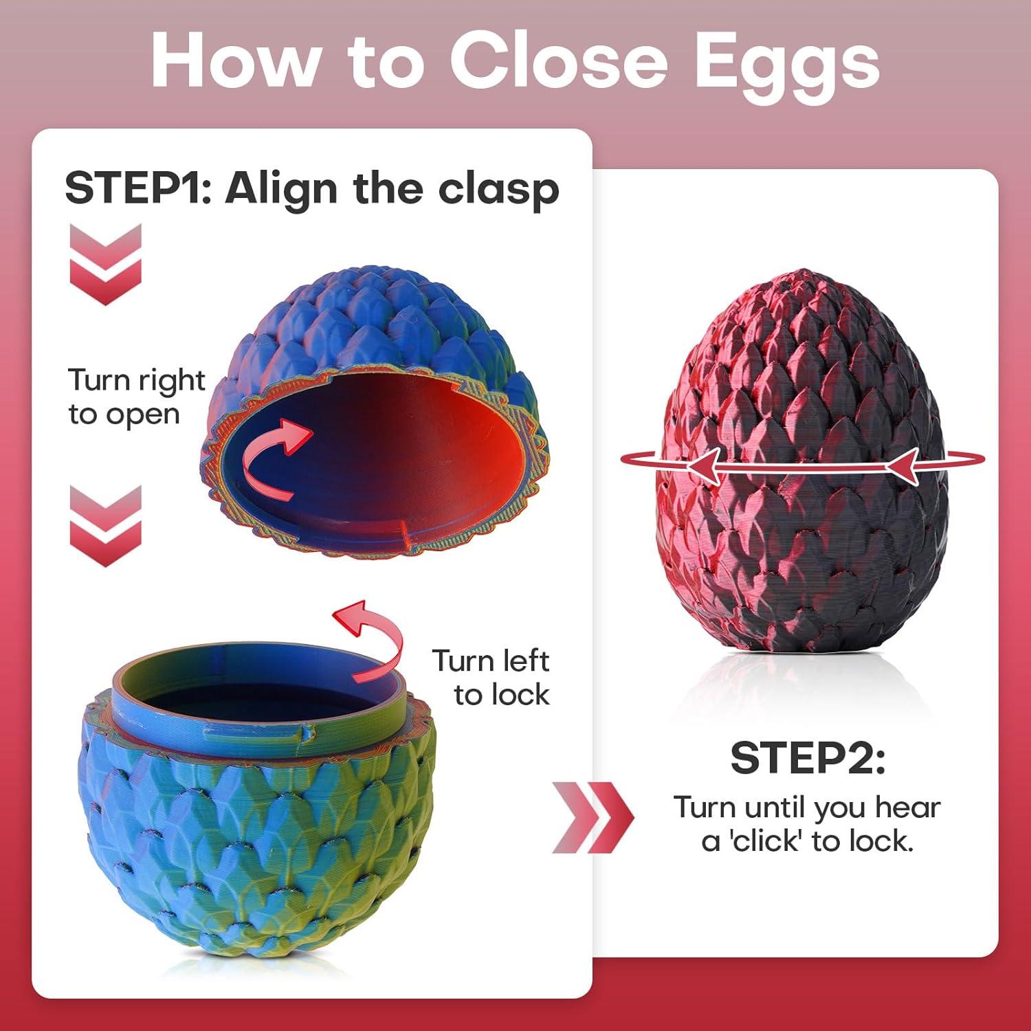 Huevos de Dragón 3D FYEFKJSA - 30.48 cm, Decoración y Juguete