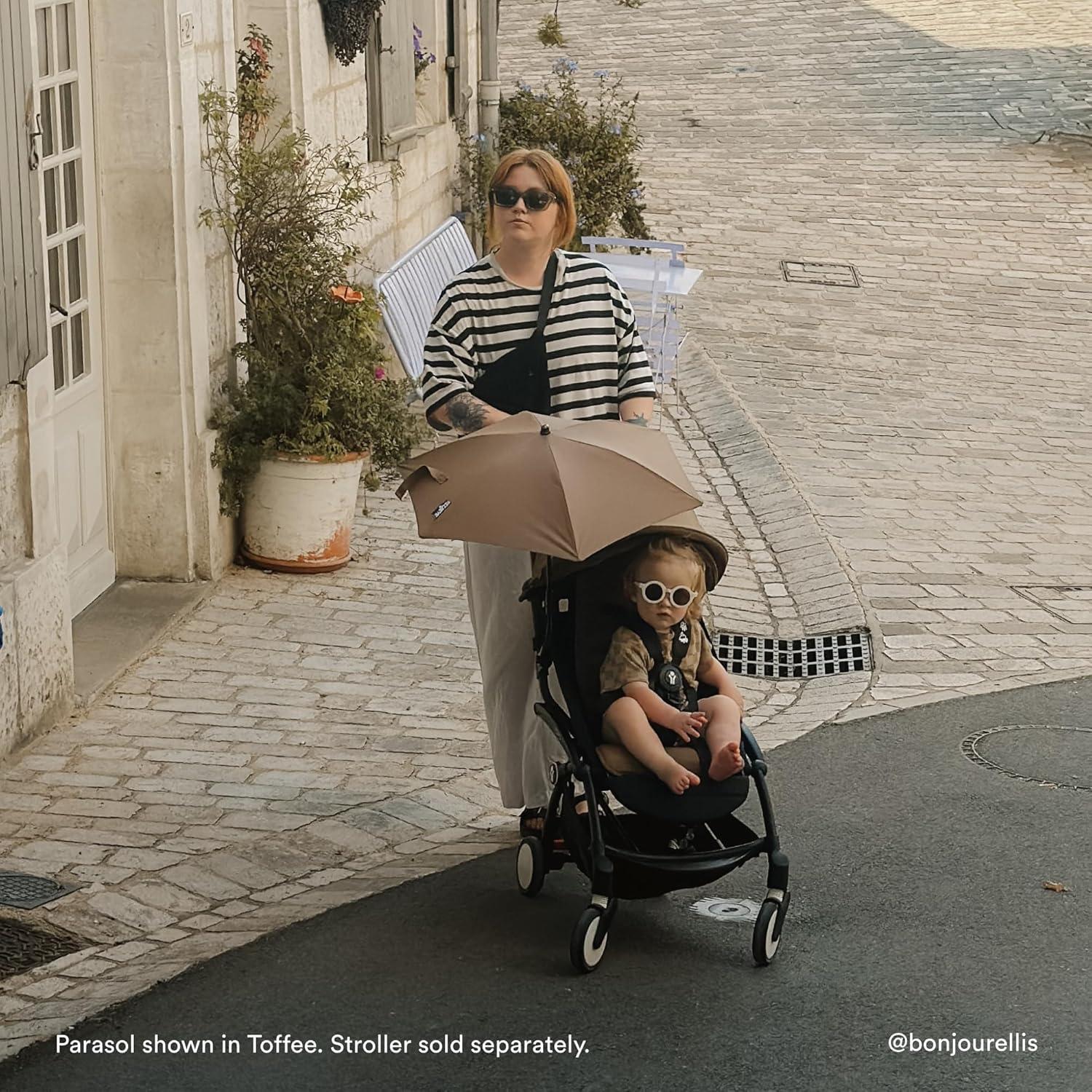 Parasol Stokke YOYO Taupe UPF 50+ Compatible con Recién Nacido