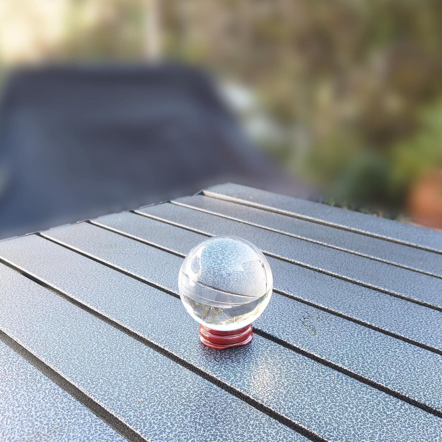 Bola de Cristal LUSTERING 60mm con Soporte - Decoración Mágica