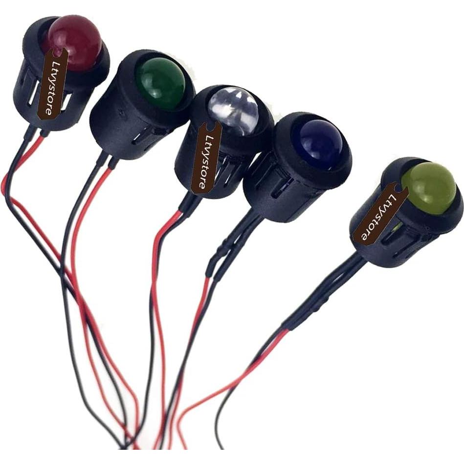 50 Pcs LED Pre Cableado 8MM 24V Multicolor Ltvystore