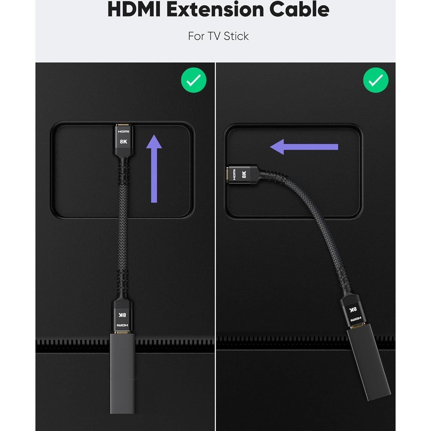 Extensor HDMI Highwings 8K 0.15m Macho a Hembra Compatible PS5