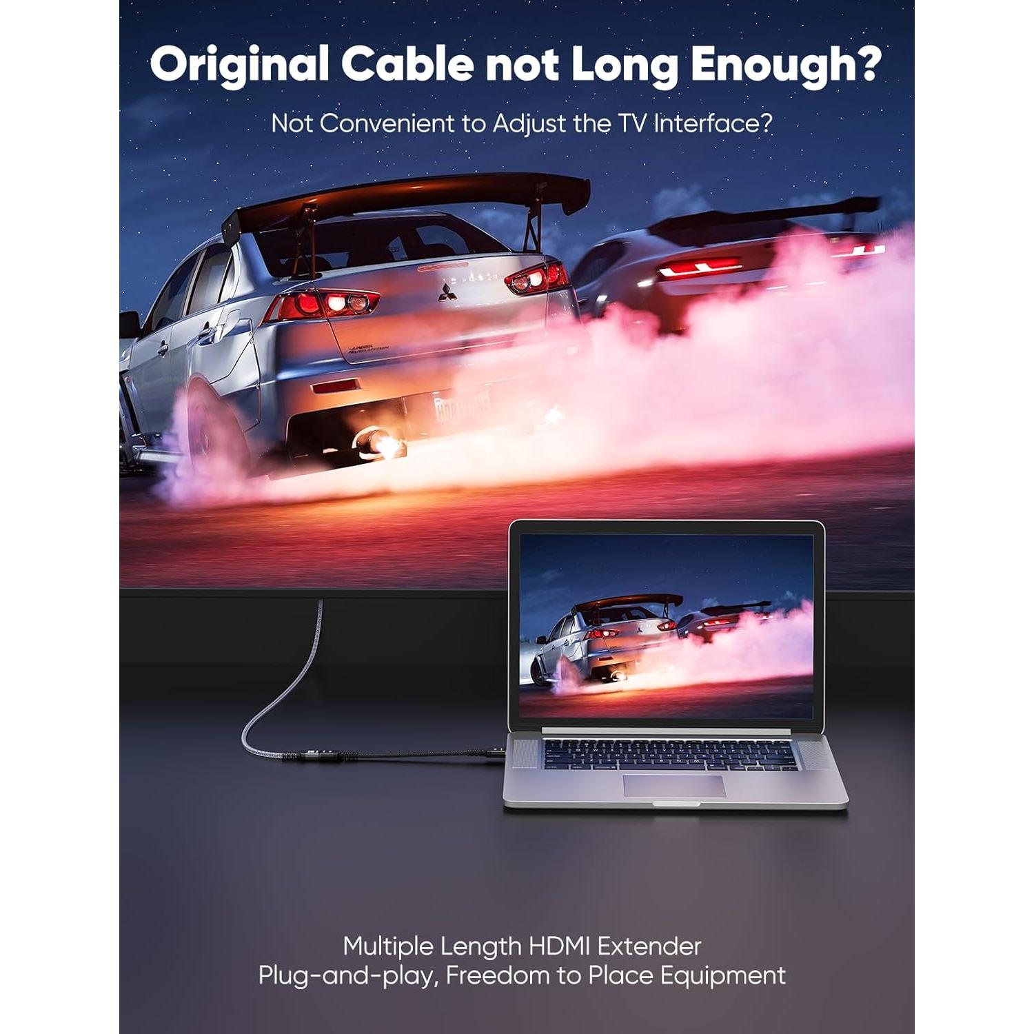 Extensor HDMI Highwings 8K 0.15m Macho a Hembra Compatible PS5