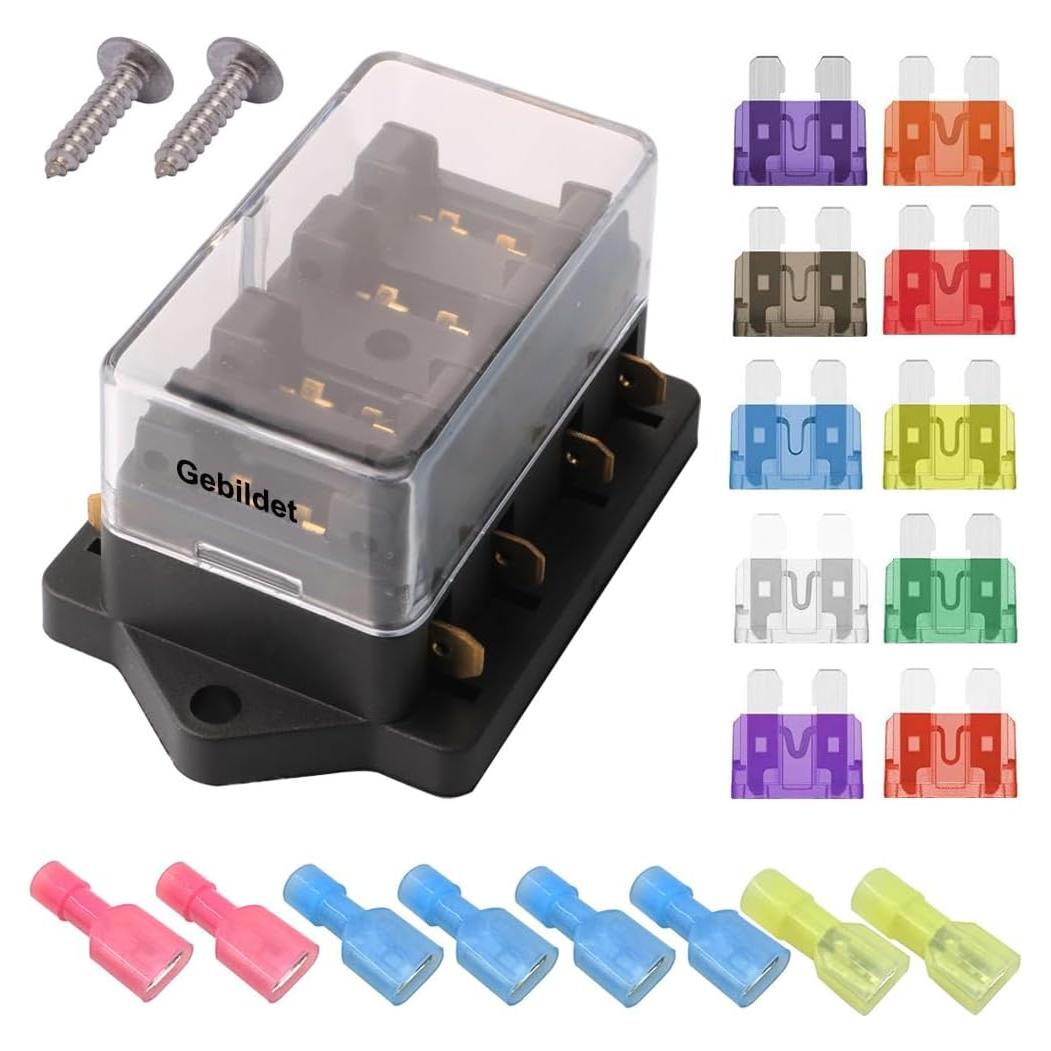 Caja de Soporte para Fusibles de Cuchilla 4 Vías Gebildet 32V