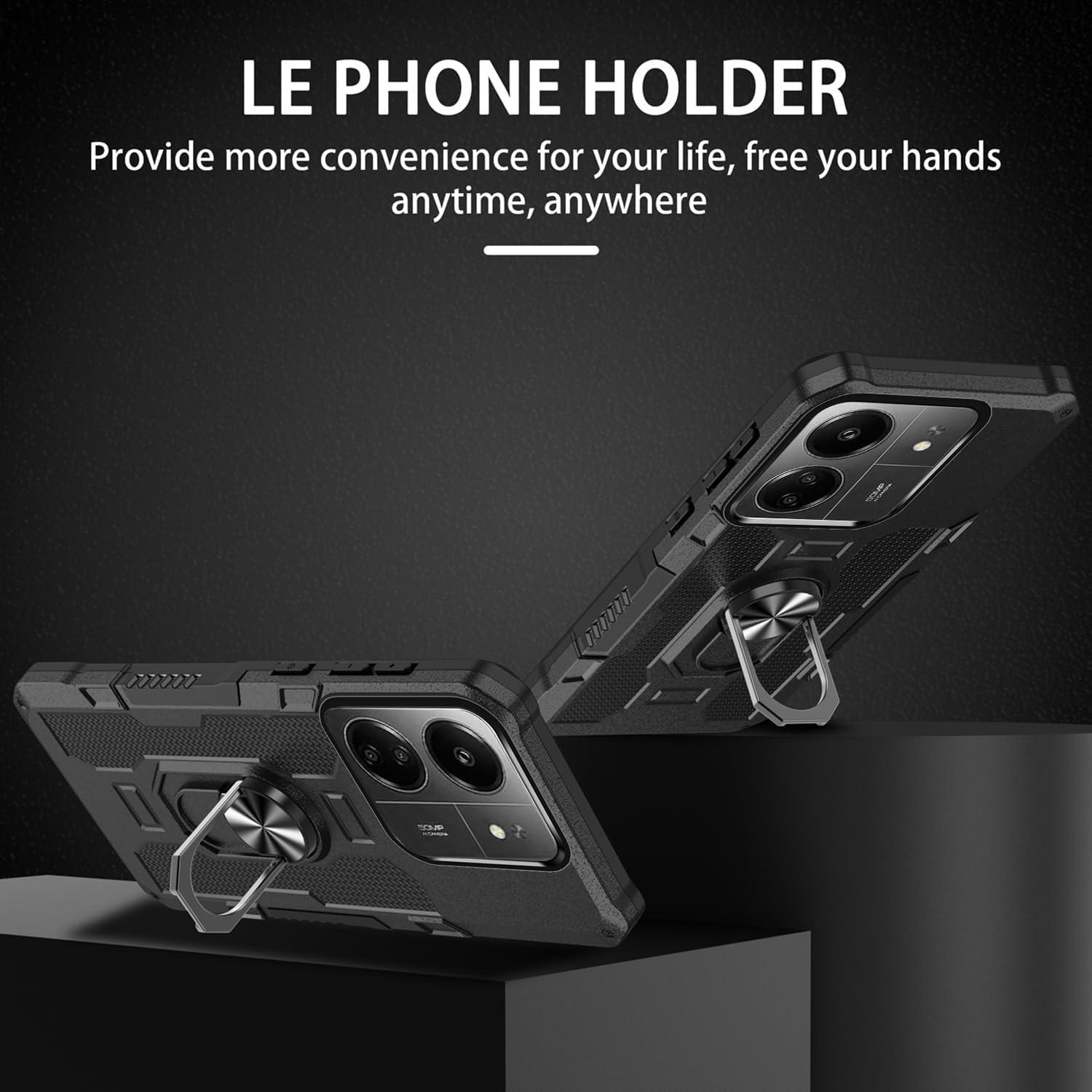 Funda Híbrida para Xiaomi Redmi 13C 4G con Protector de Pantalla