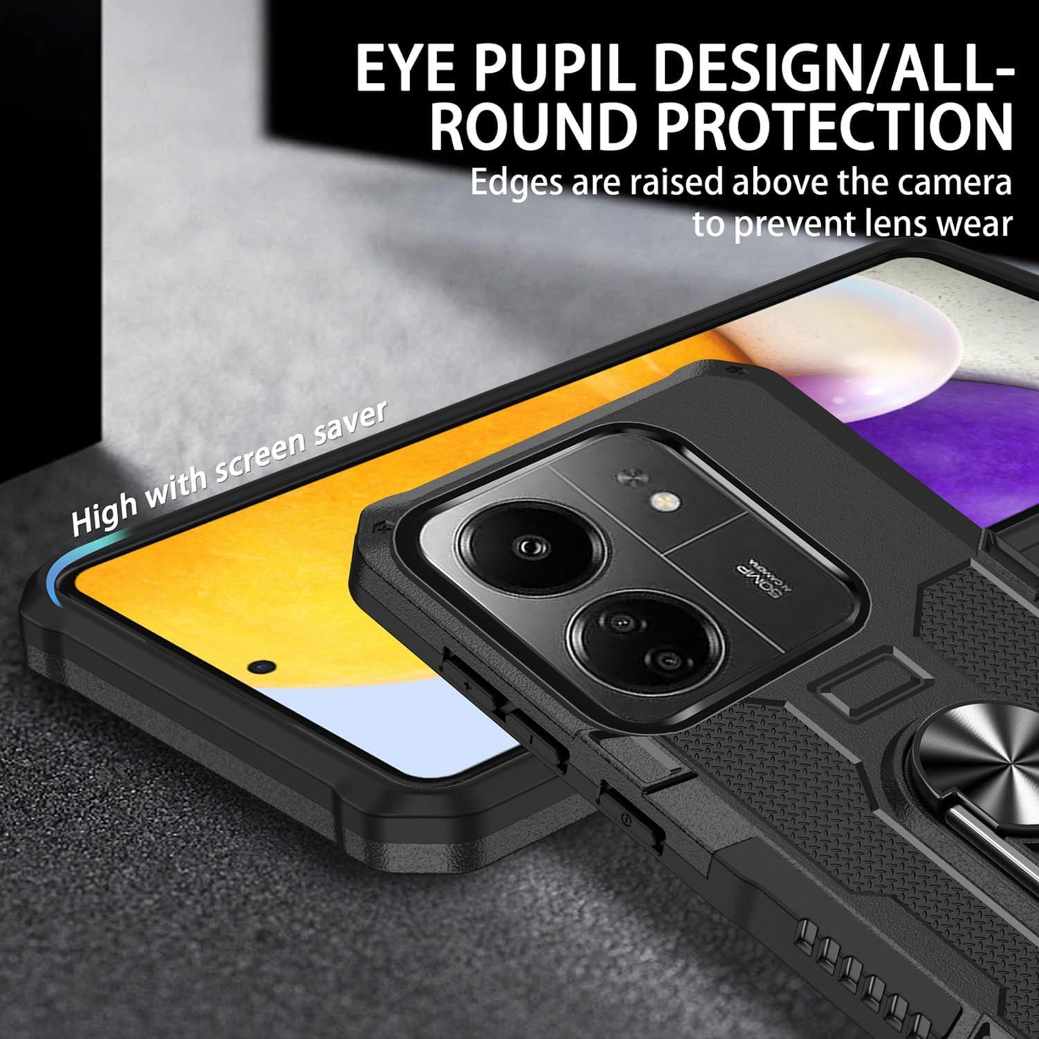 Funda Híbrida para Xiaomi Redmi 13C 4G con Protector de Pantalla