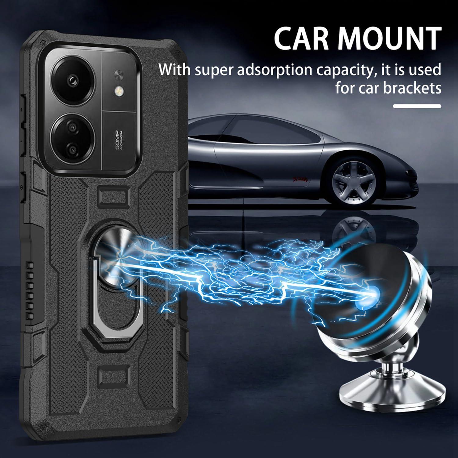 Funda Híbrida para Xiaomi Redmi 13C 4G con Protector de Pantalla