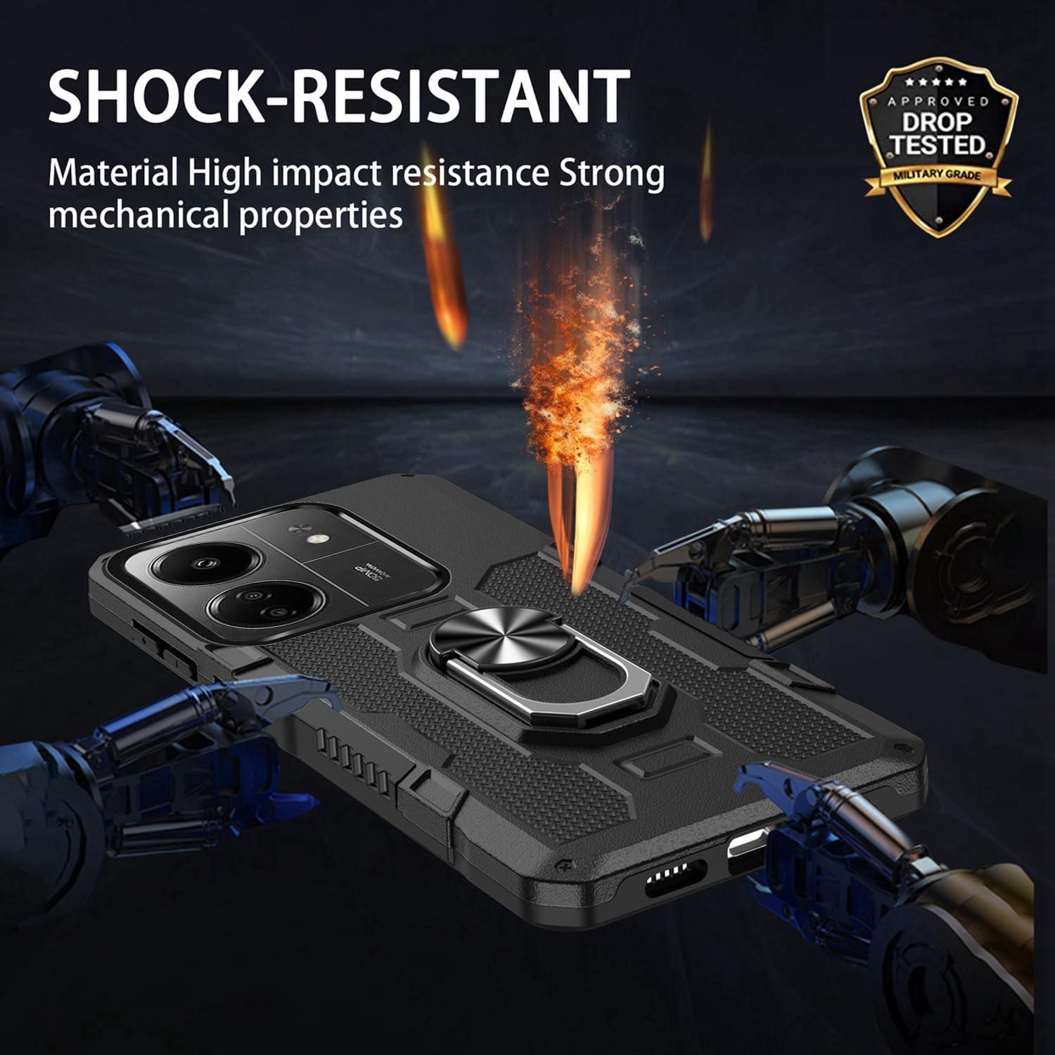 Funda Híbrida para Xiaomi Redmi 13C 4G con Protector de Pantalla