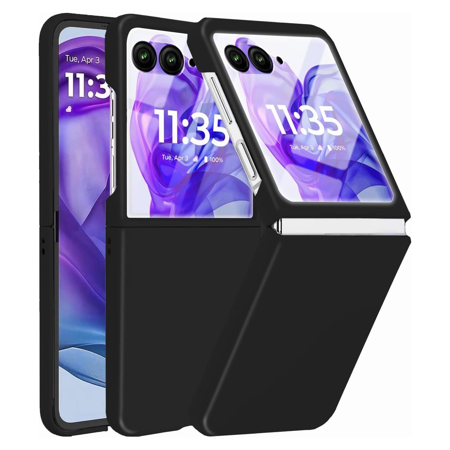 Funda Motorola Razr 2024/2025 con Protector de Pantalla Negro