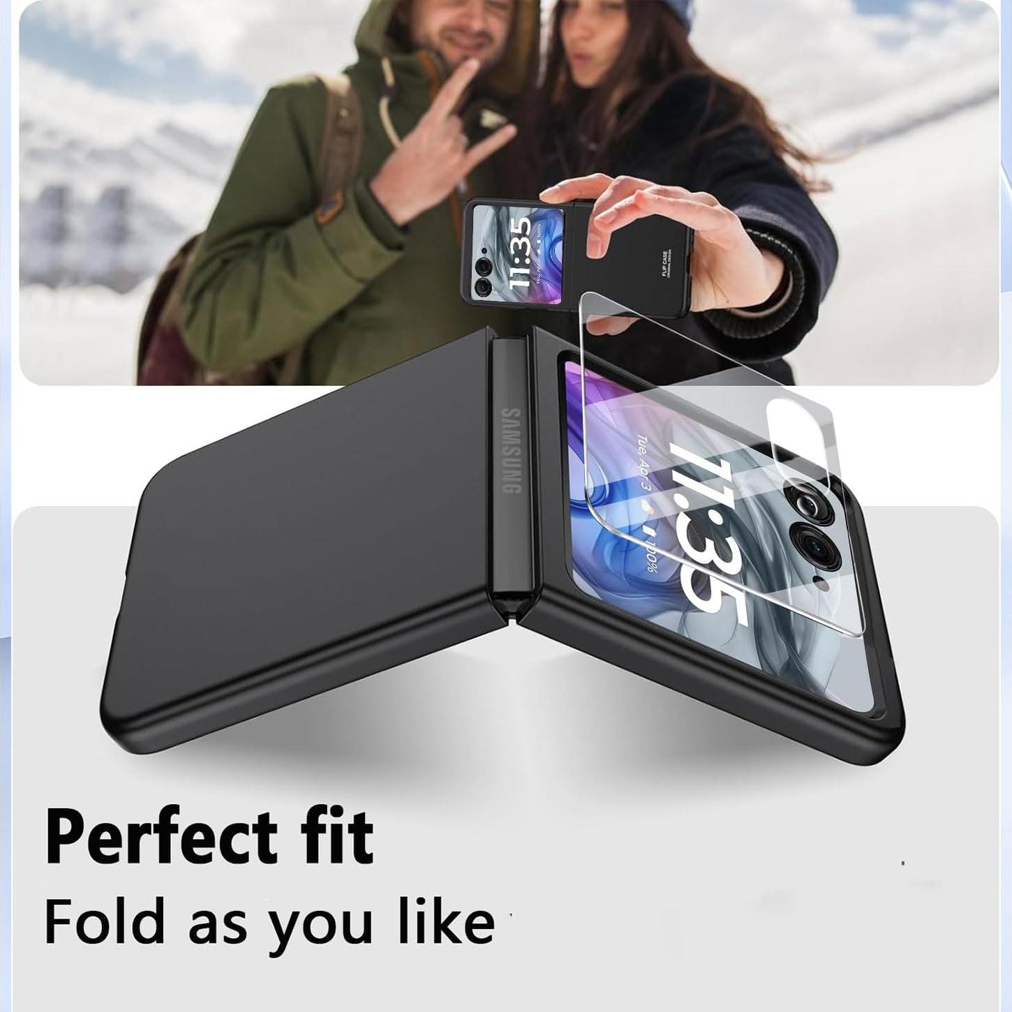 Funda Motorola Razr 2024/2025 con Protector de Pantalla Negro