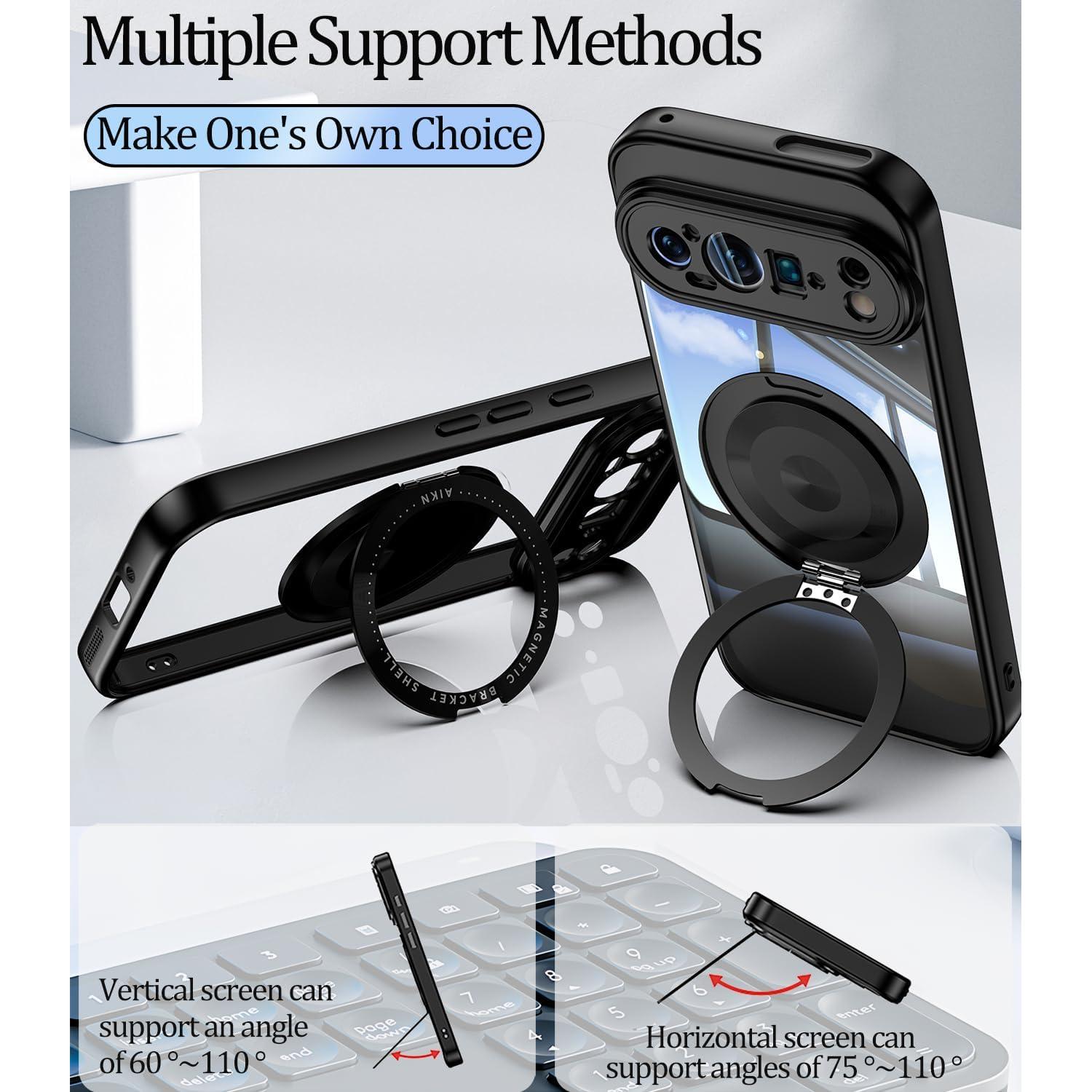 Funda Google Pixel 9 Pro XL Wousunly Protección Militar Negra