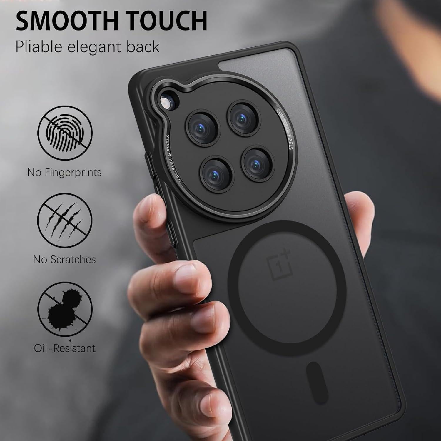 Funda Magnética DUEDUE para OnePlus 12R 6.78" Negra