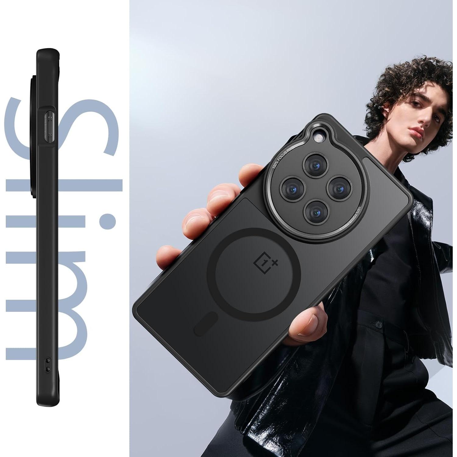 Funda Magnética DUEDUE para OnePlus 12R 6.78" Negra