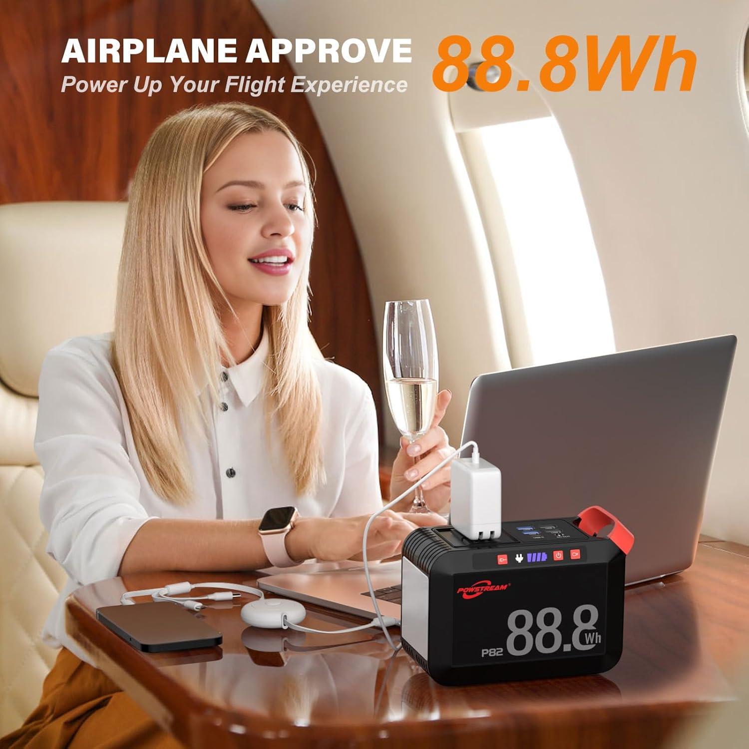 Estación de Energía Portátil POWSTREAM 88.8Wh 80W para Camping