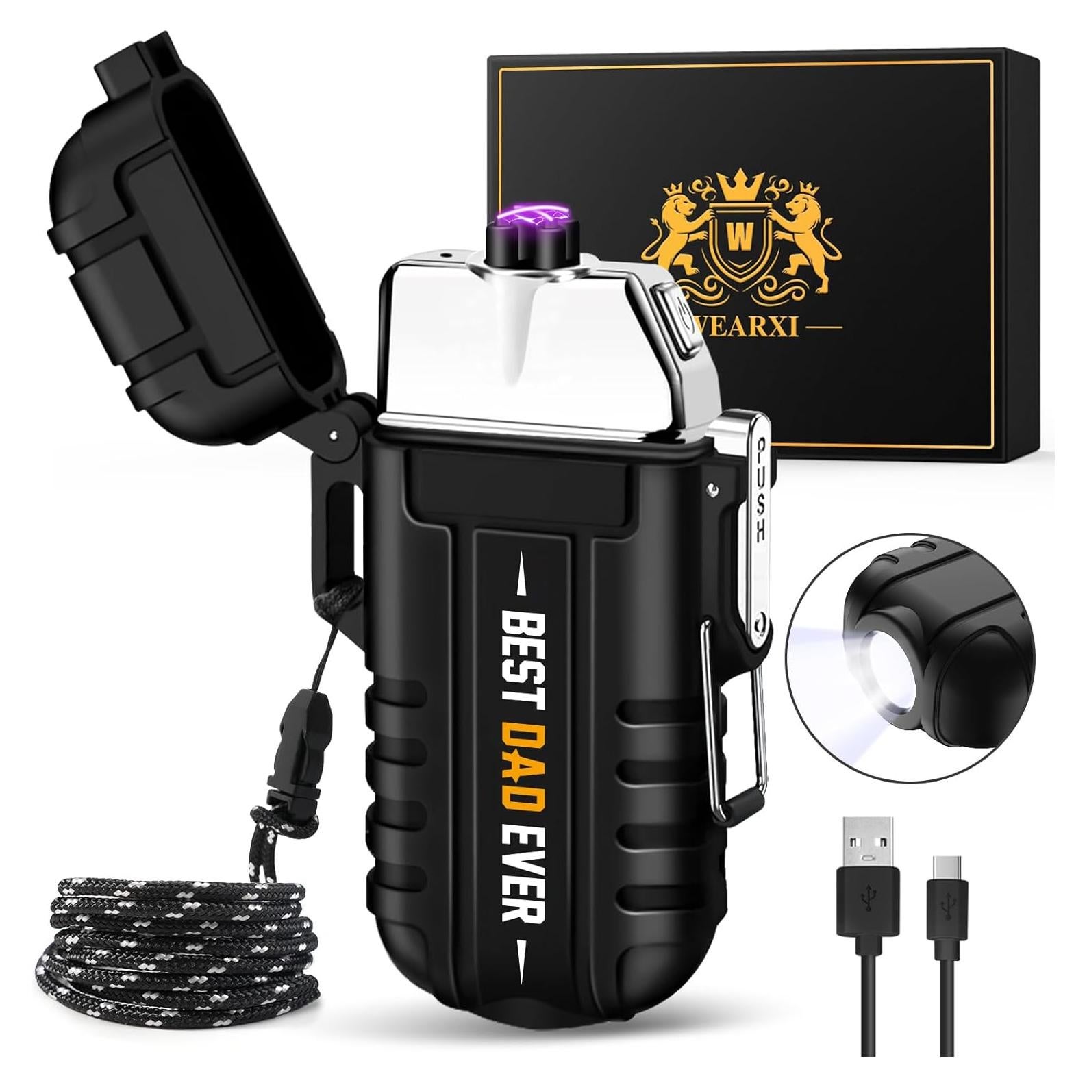 Encendedor Eléctrico Recargable WEARXI Mejor Papá Nunca - Camping