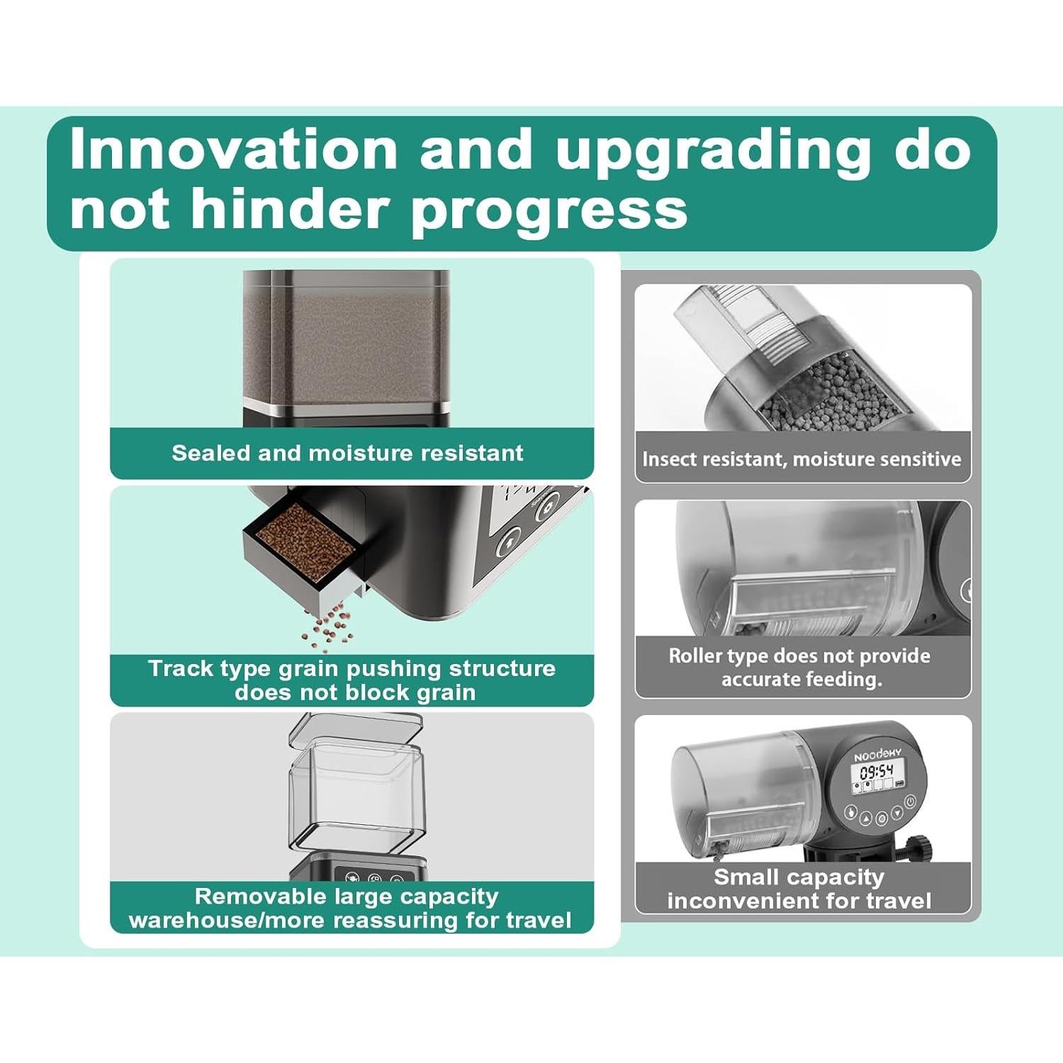 Comedero Automático para Peces ZWJBSGY 320ml Sellado Negro