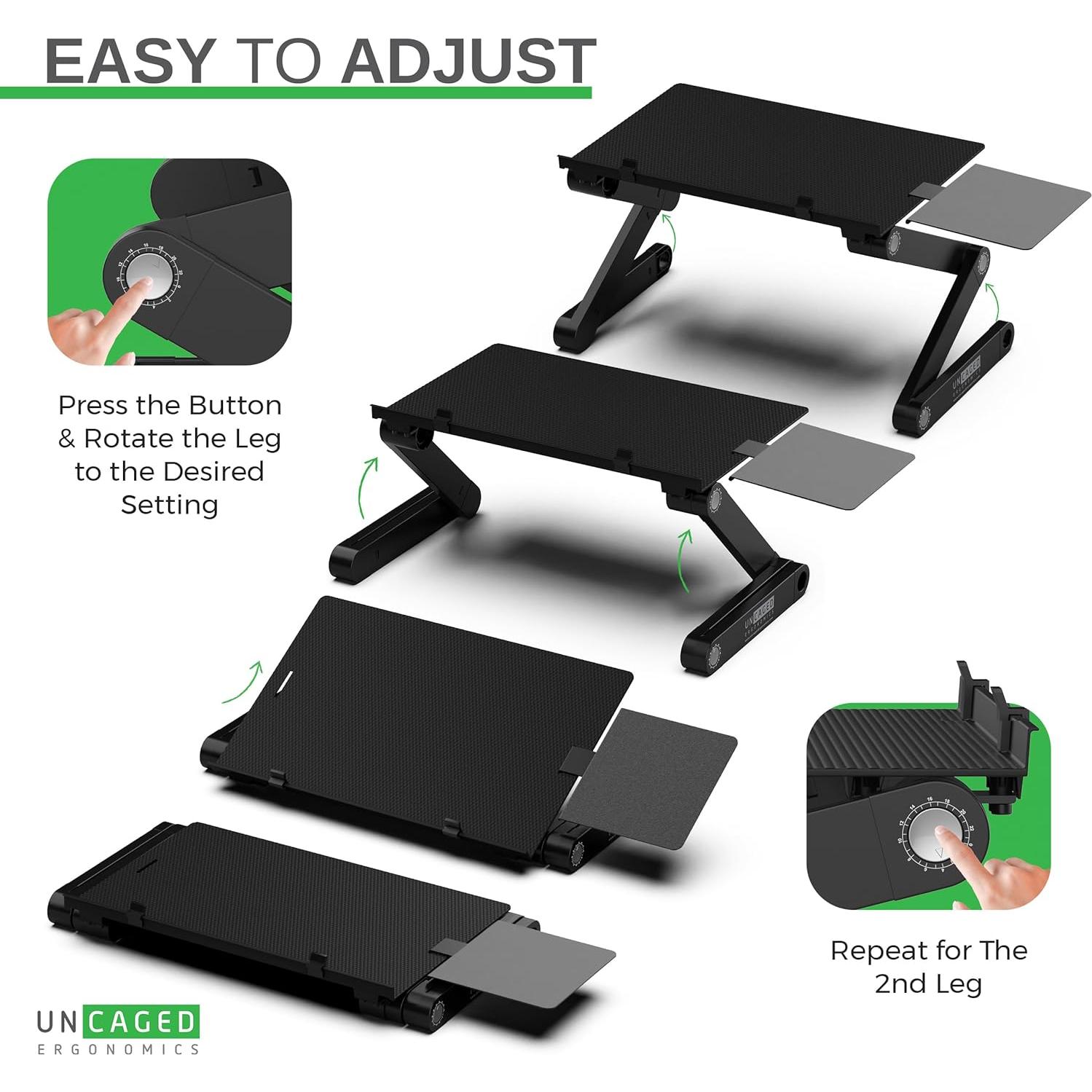 Soporte Ajustable para Teclado Uncaged Ergonomics WEKTb Negro