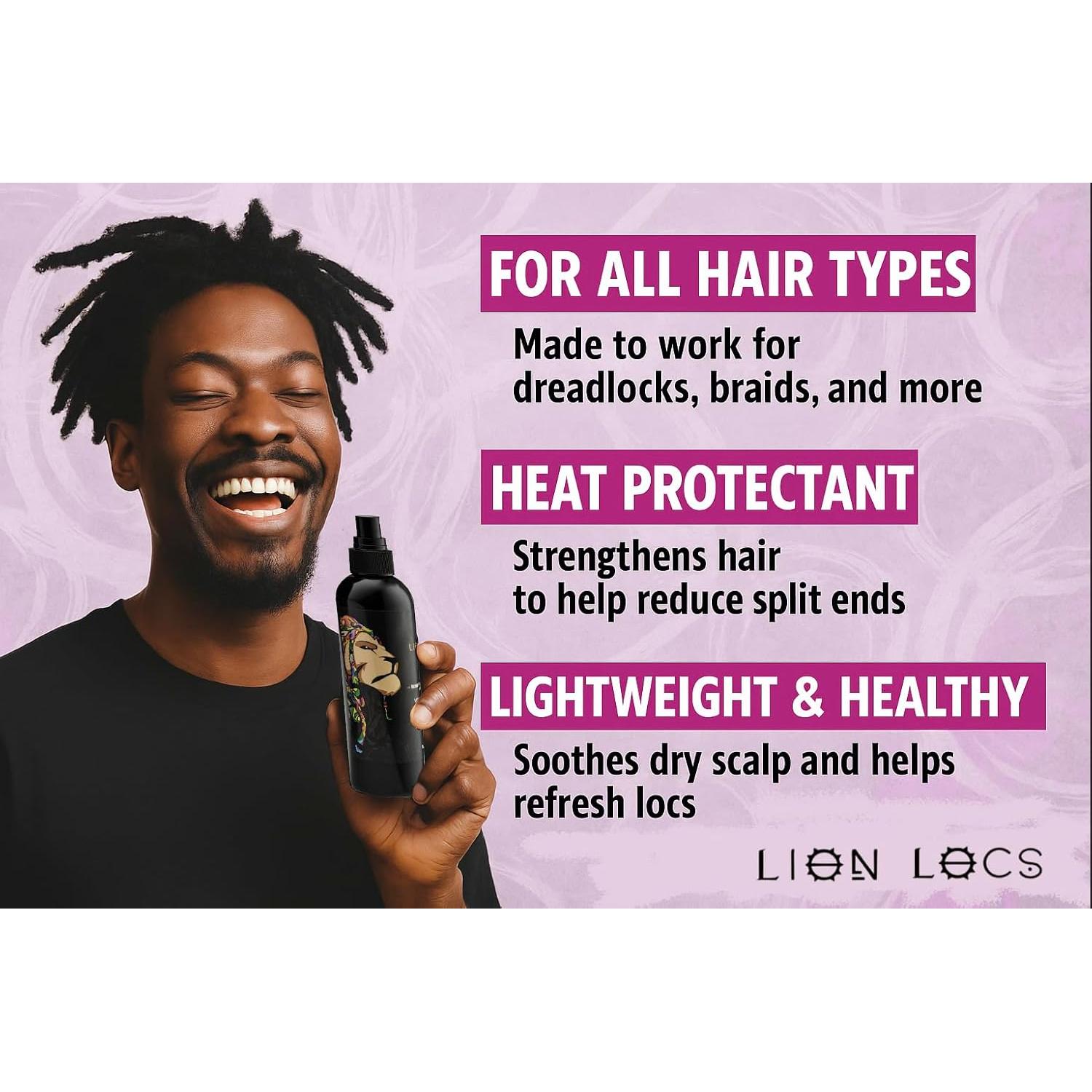 Rociador de Agua de Rosa Lion Locs 120 ml - Hidratante Vegano