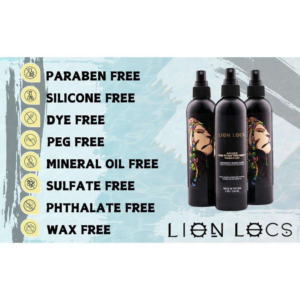 Rociador de Agua de Rosa Lion Locs 120 ml - Hidratante Vegano