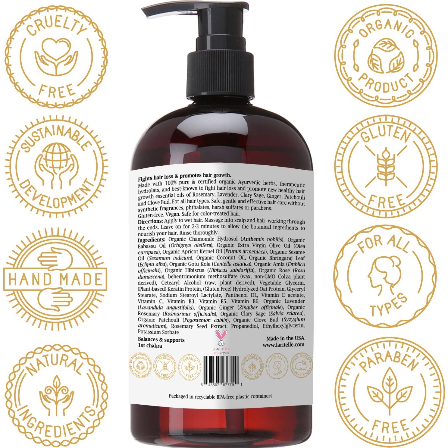 Acondicionador Orgánico Laritelle 473ml Anti-Caída y Crecimiento