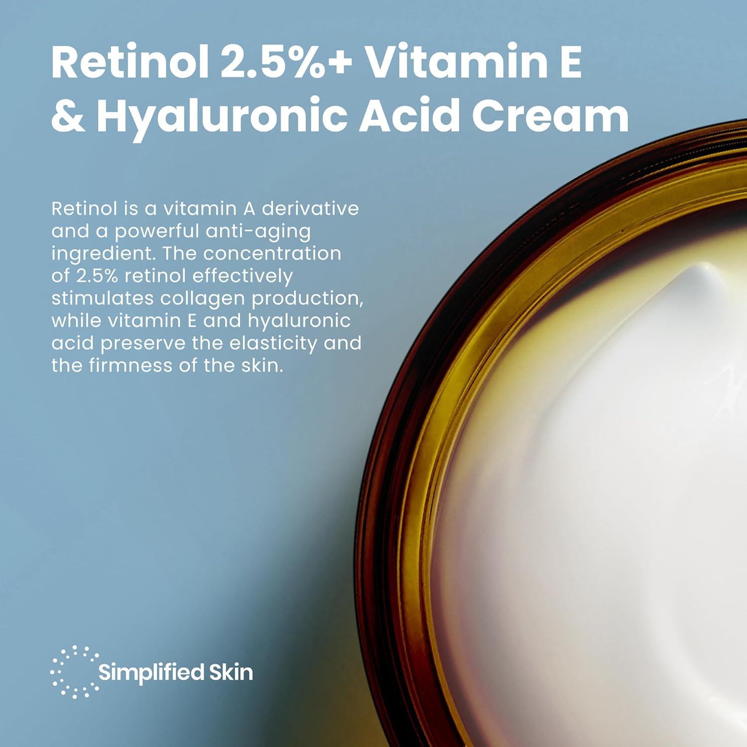 Crema de Retinol 2.5% Simplified Skin 50 ml Hidratante Facial