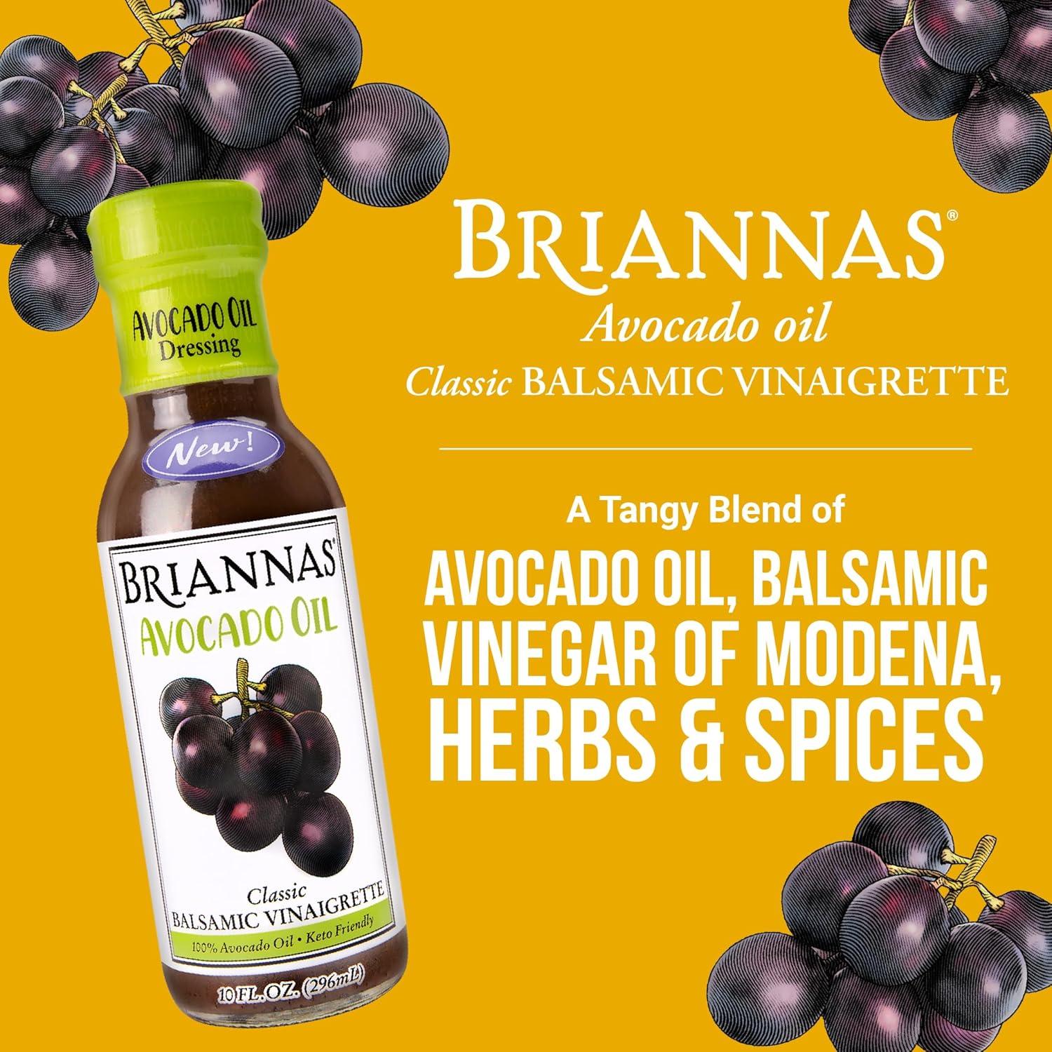 Aderezo BRIANNAS Vinagreta Balsámica Aceite de Aguacate 295 ml