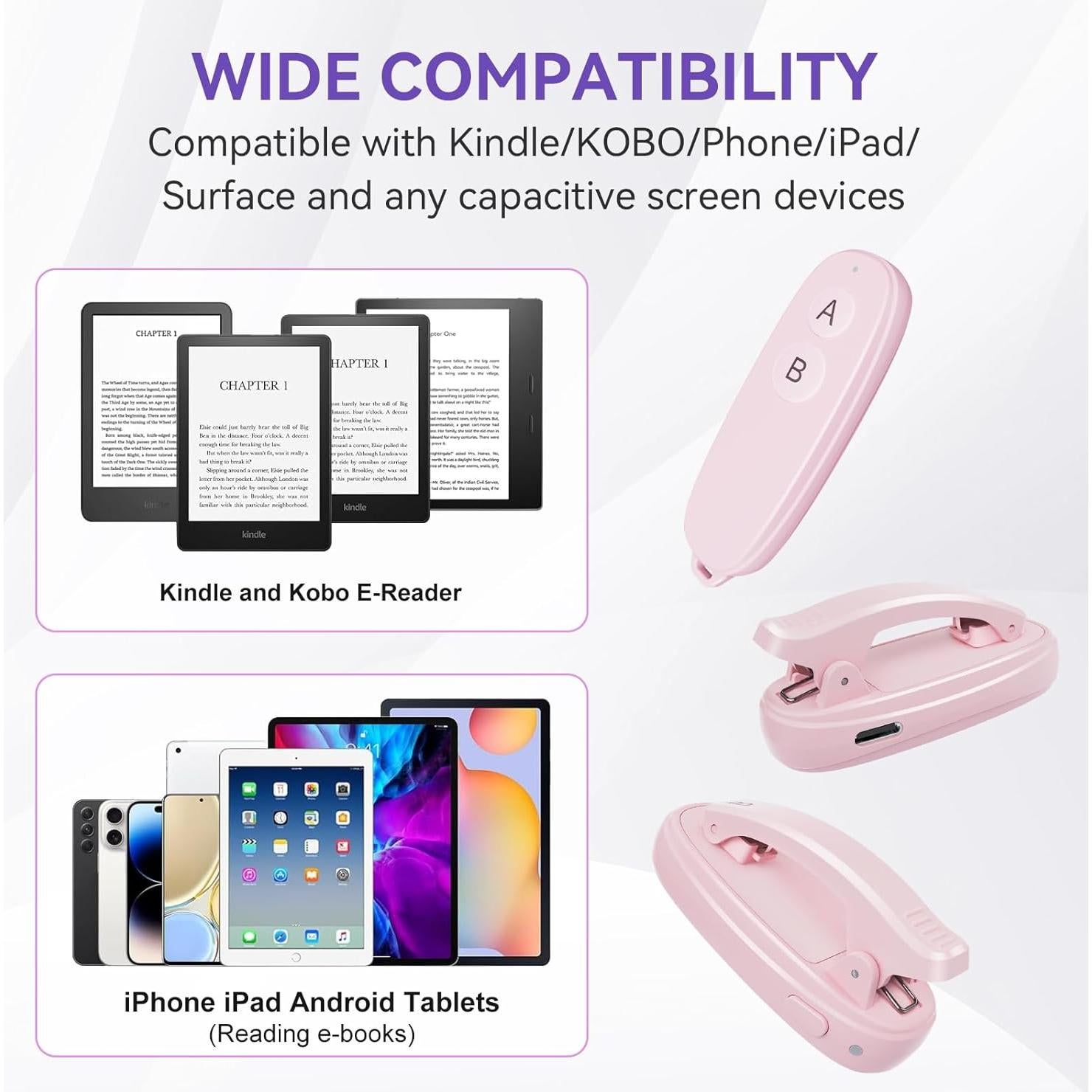 Control Remoto Pasar Páginas Kindle Rosa - DONGGUAN GX76