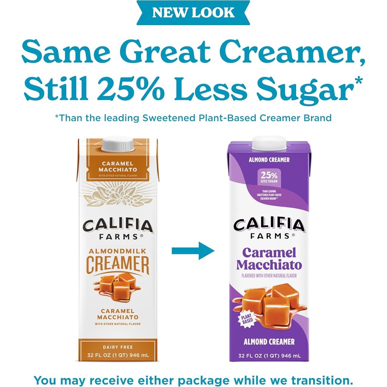 Crema de Almendra Califia Farms Sabor Caramelo Macchiato 192 Oz