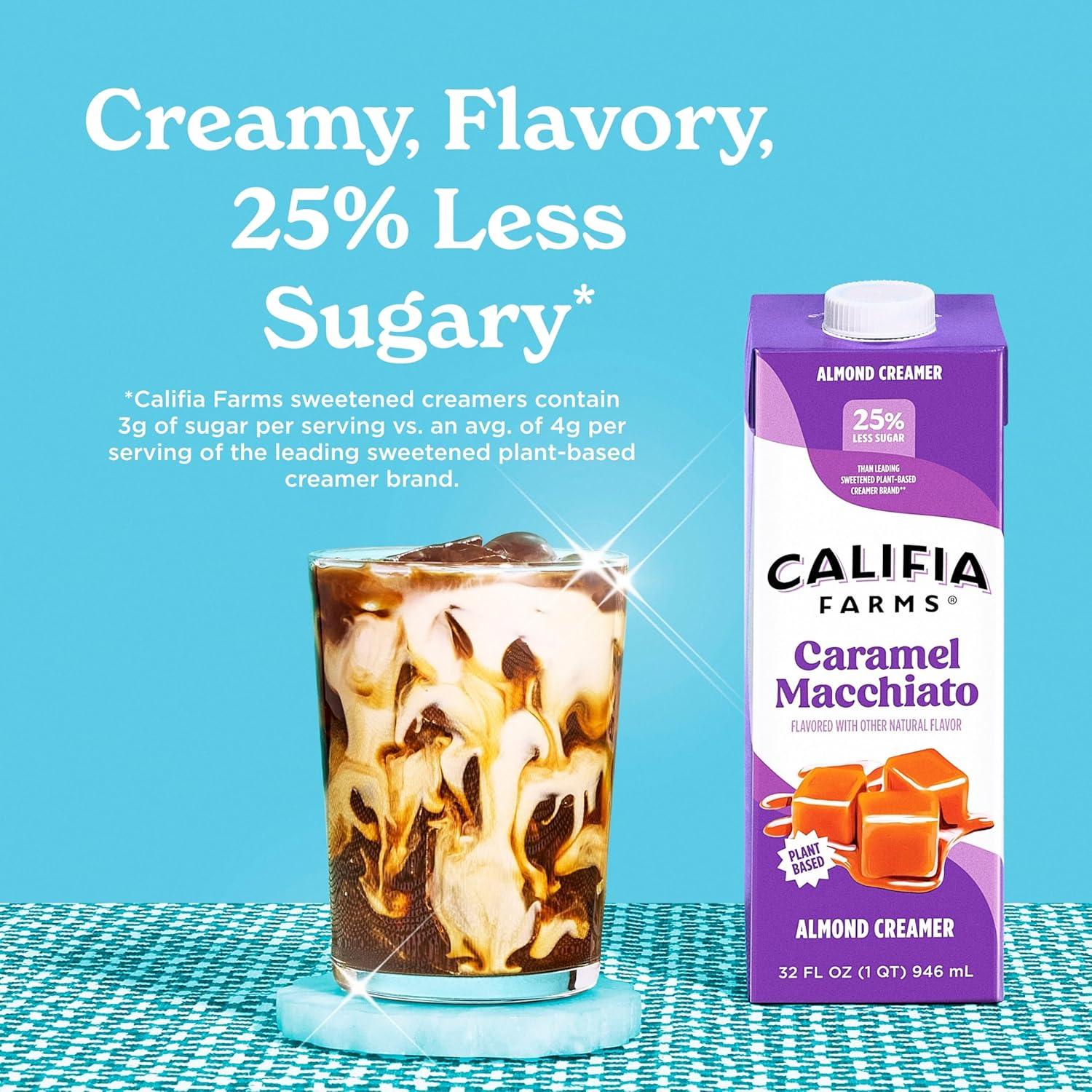 Crema de Almendra Califia Farms Sabor Caramelo Macchiato 192 Oz