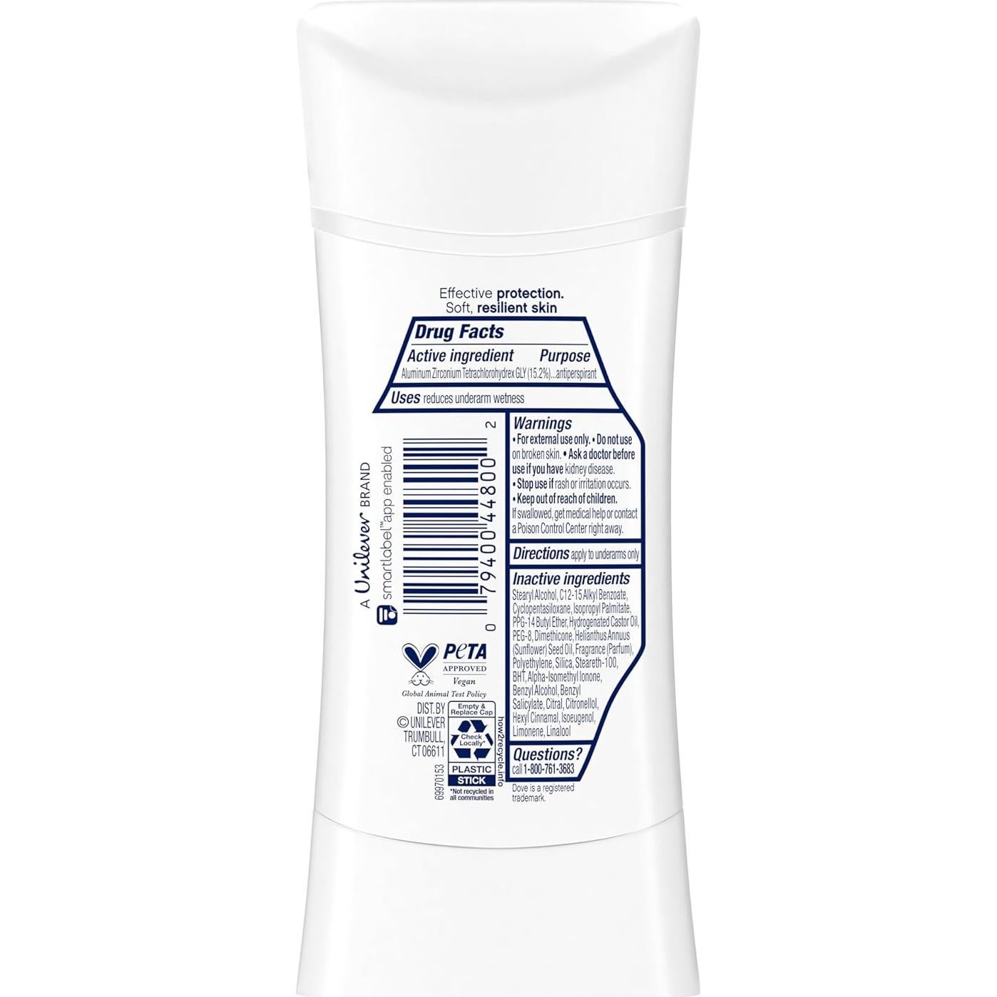 Desodorante Antitranspirante Dove Pétalos de Rosa 59.83 g