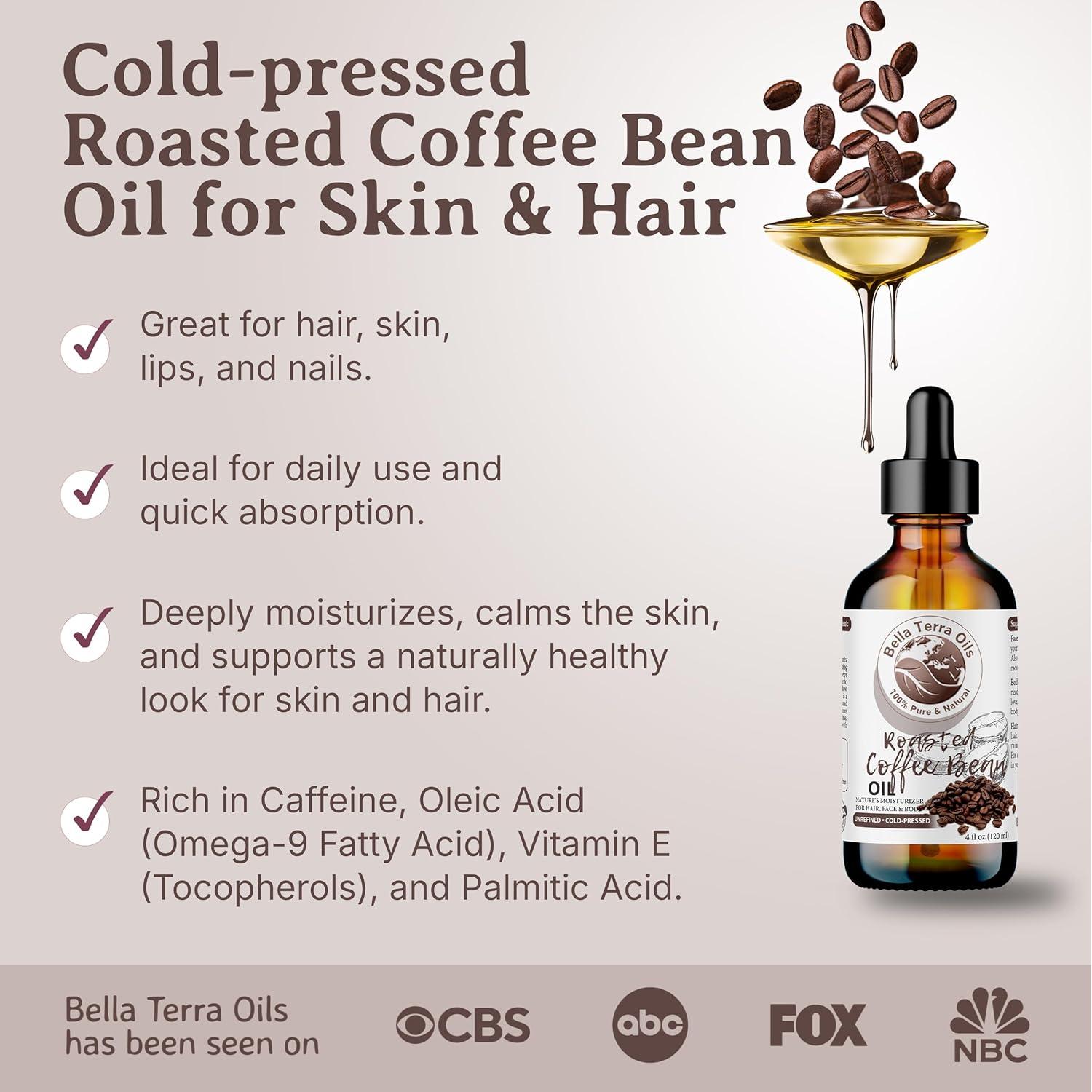 Aceite de Grano de Café Tostado Bella Terra 59ml - Vitamina E