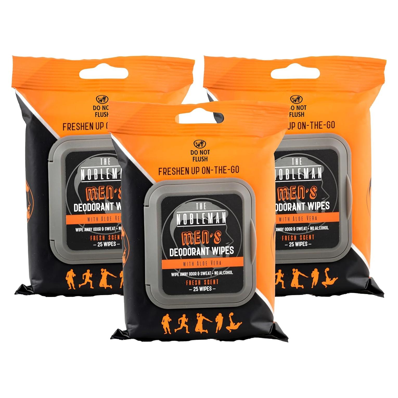 Toallitas Desodorantes para Hombres Nobleman Aloe Vera 75 Unidades